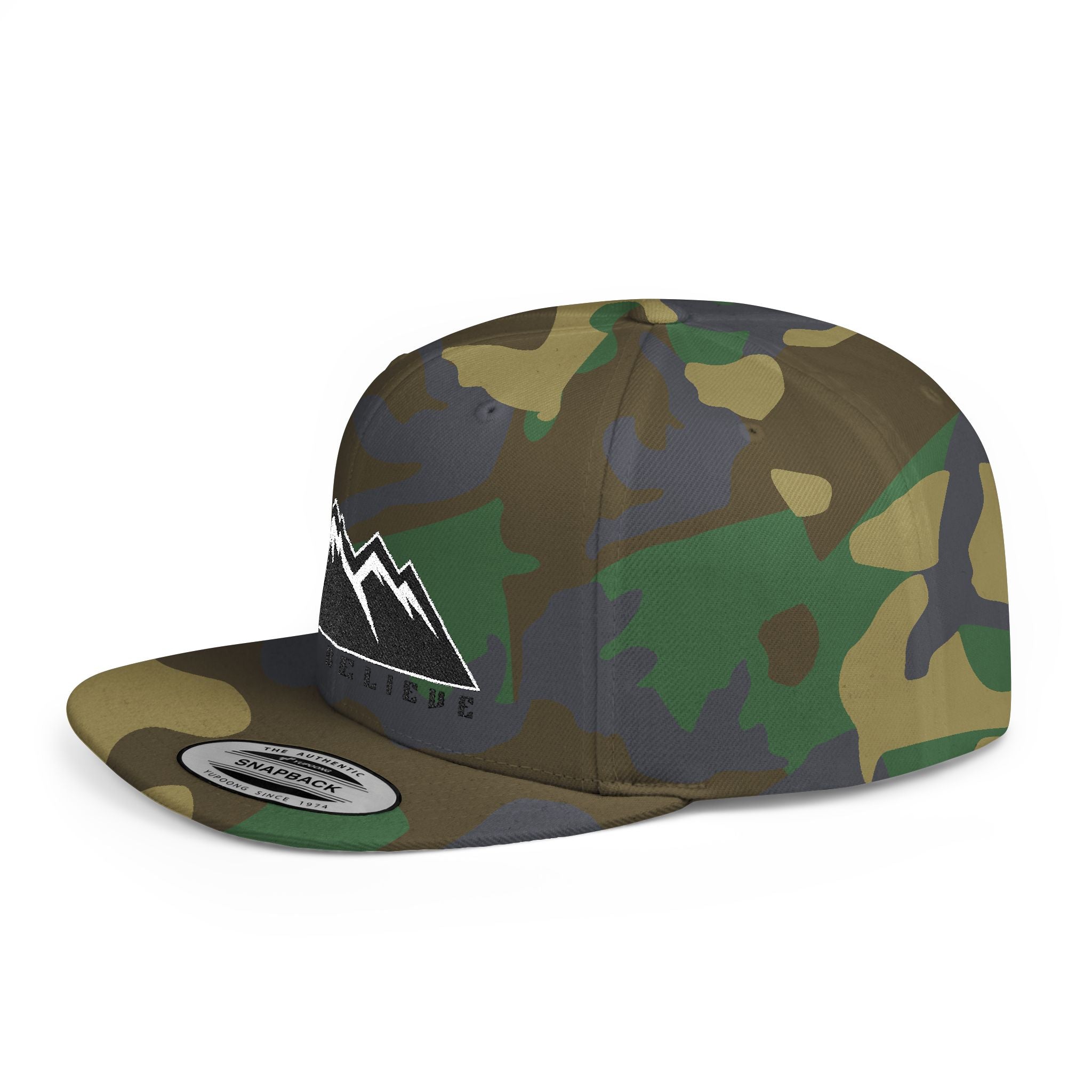 'Just Believe' Snapback Hat – Embroidered Flat Bill Cap