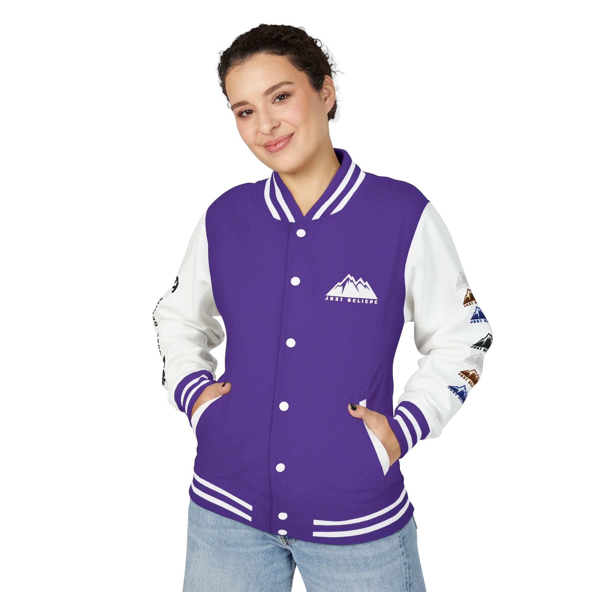 Just Believe Mountain Letterman Jacket