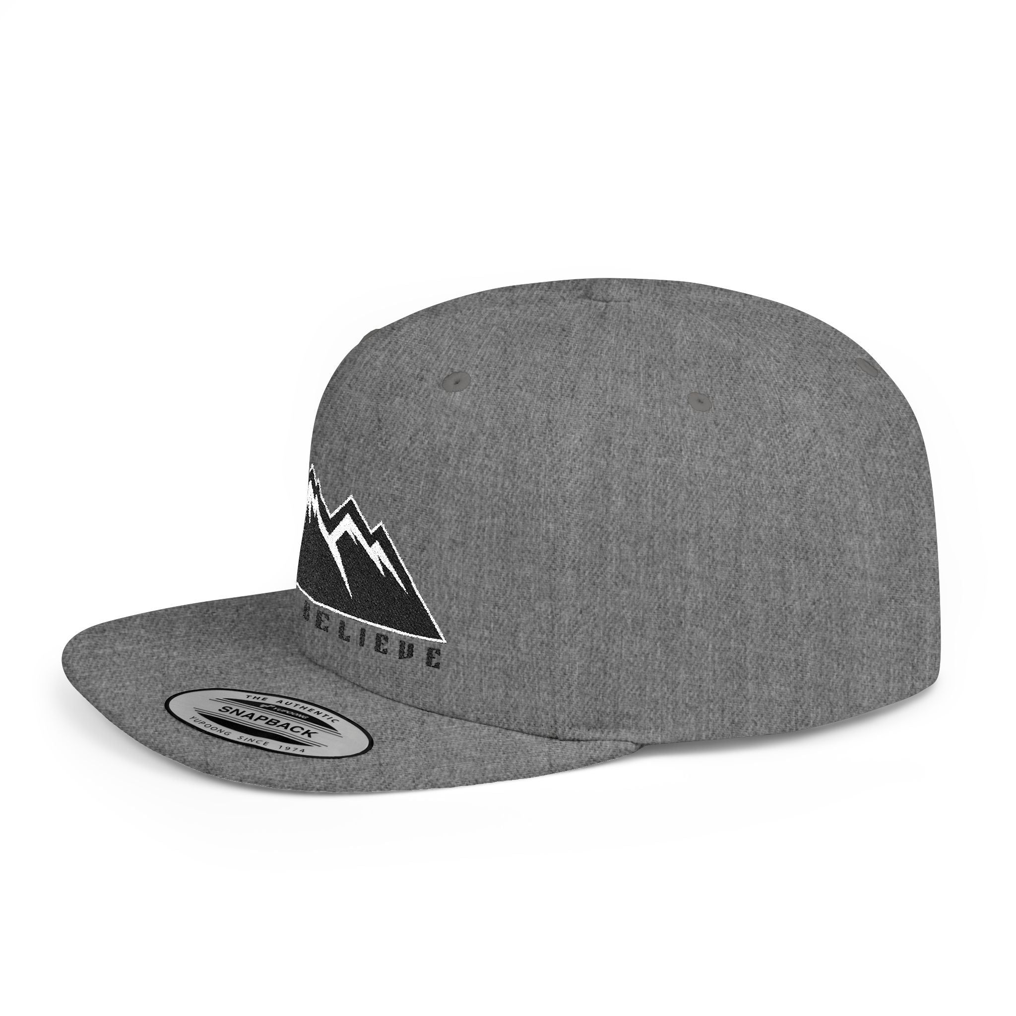 'Just Believe' Snapback Hat – Embroidered Flat Bill Cap
