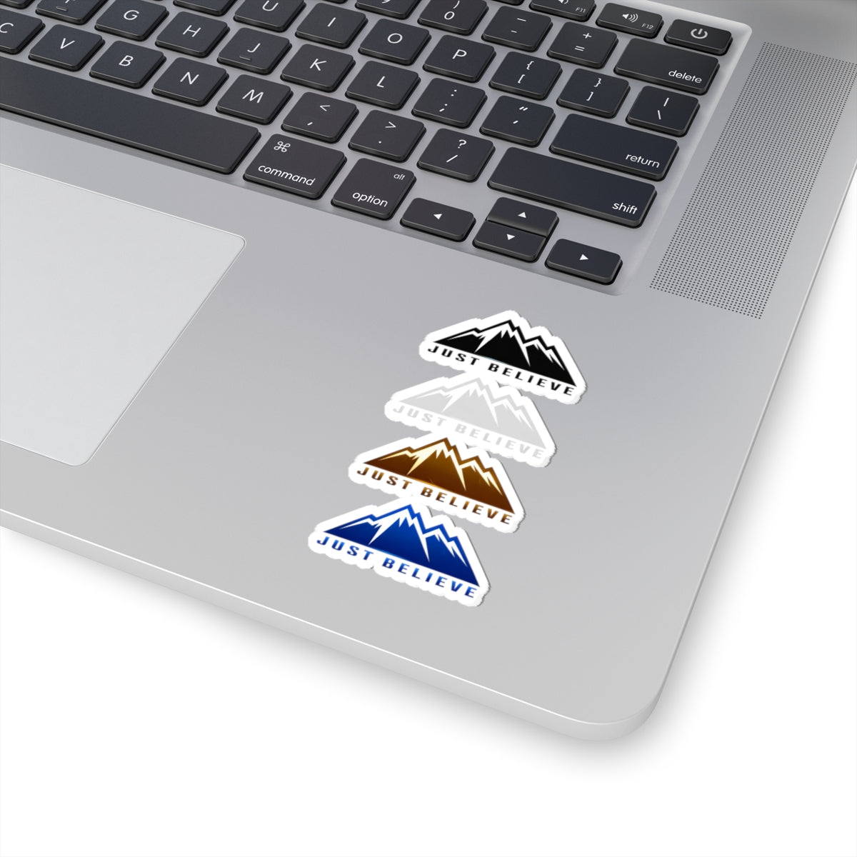 Just Believe Stickers — Inspirational Kiss-Cut Outdoor Decal Set