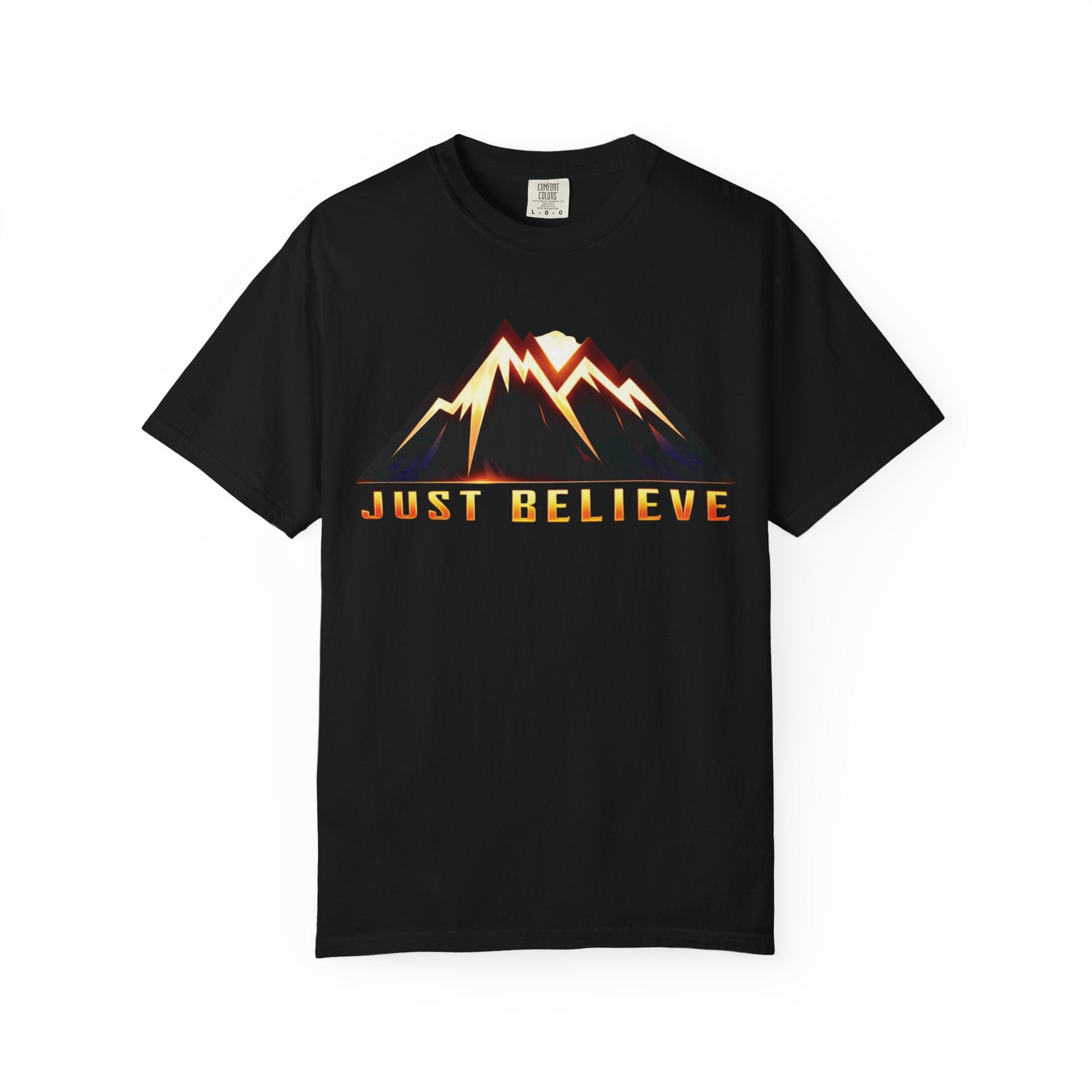 Just Believe Mountain T-Shirt — Inspirational Outdoor Graphic Tee