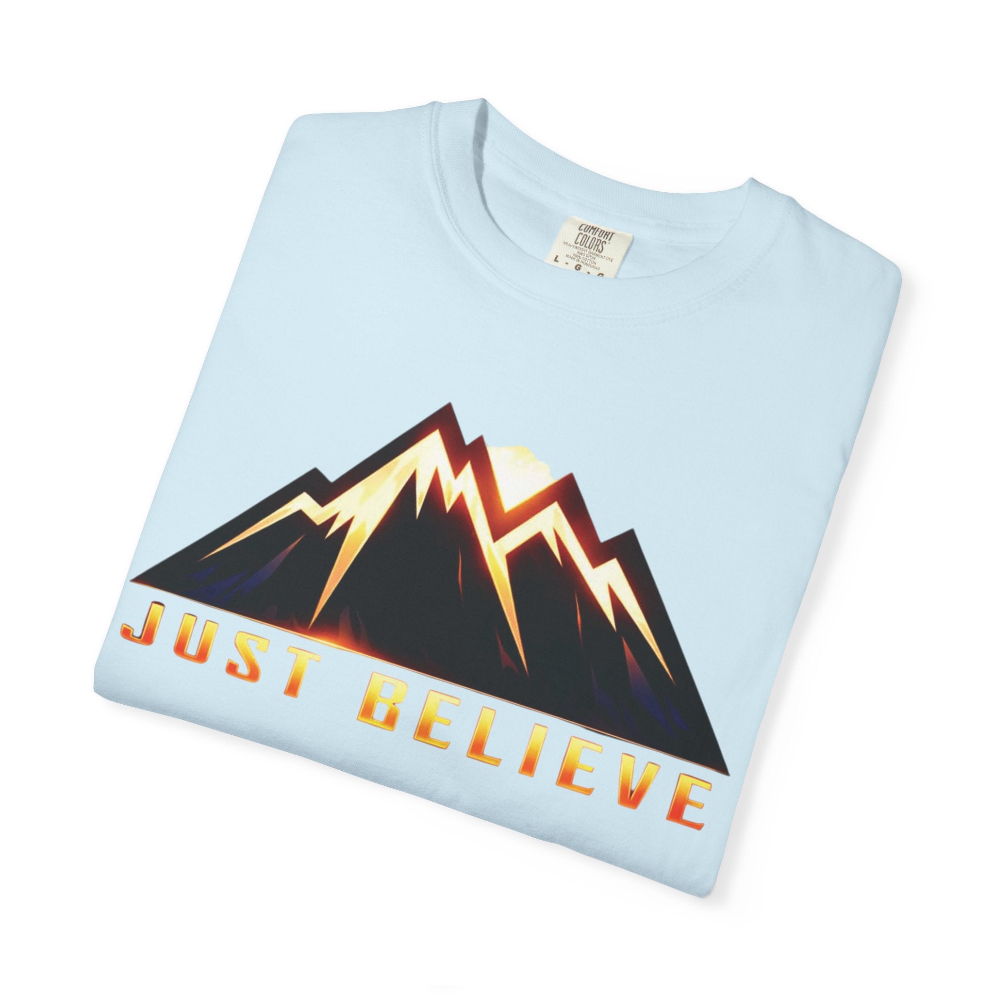 Just Believe Mountain T-Shirt — Inspirational Outdoor Graphic Tee