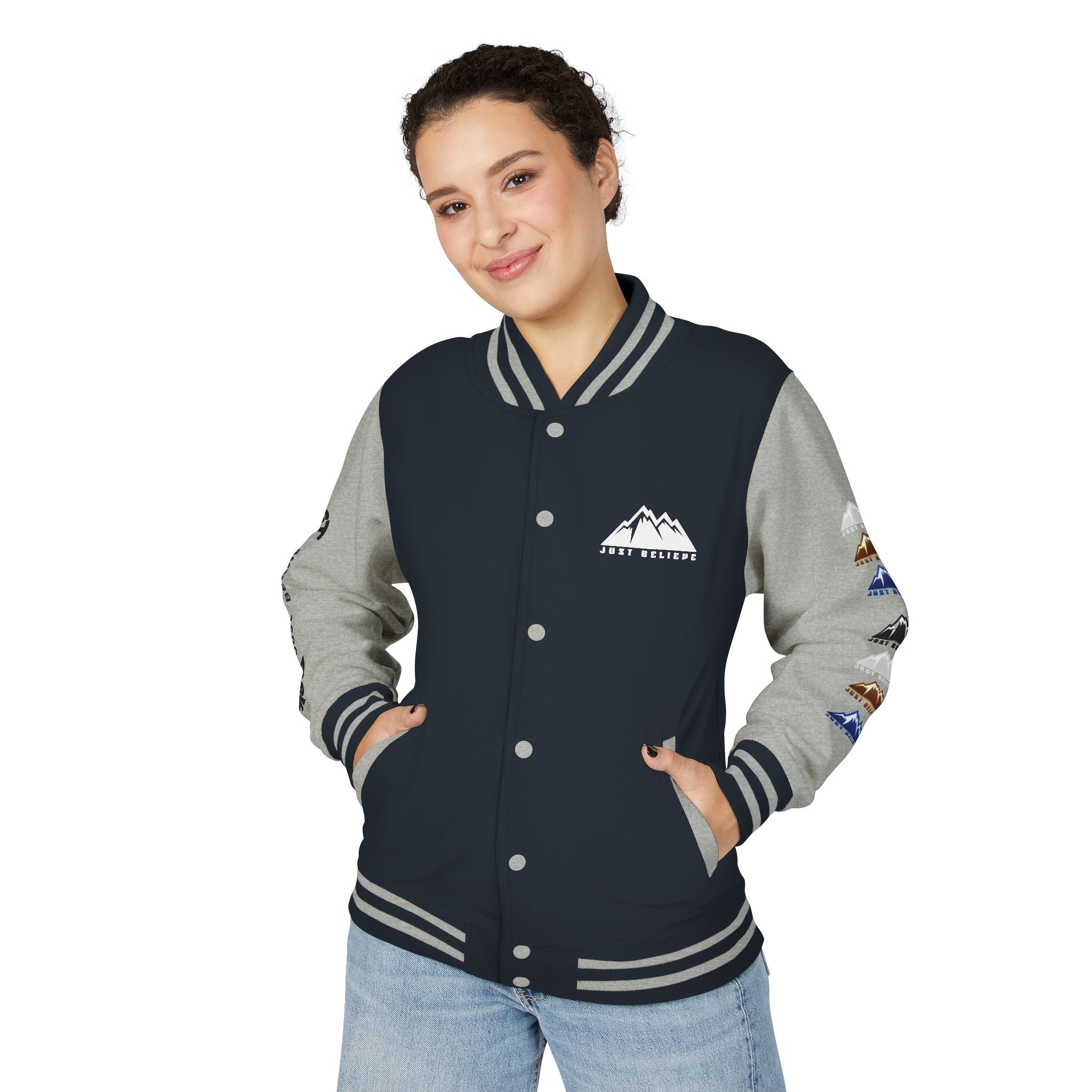 Just Believe Mountain Letterman Jacket