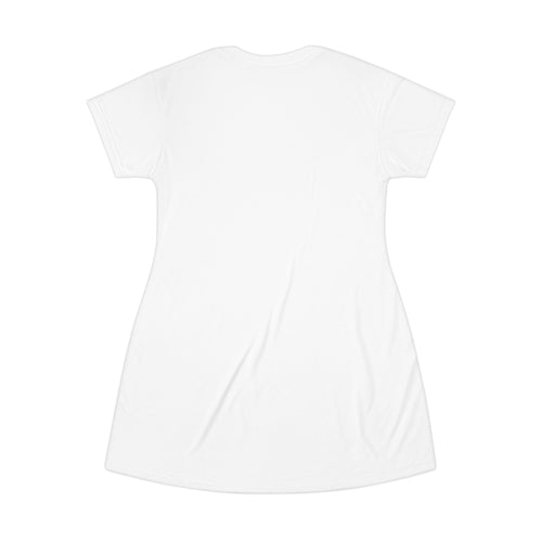 Just  Believe T-Shirt Dress — Casual AOP Tunic Dress (All-Over Print)