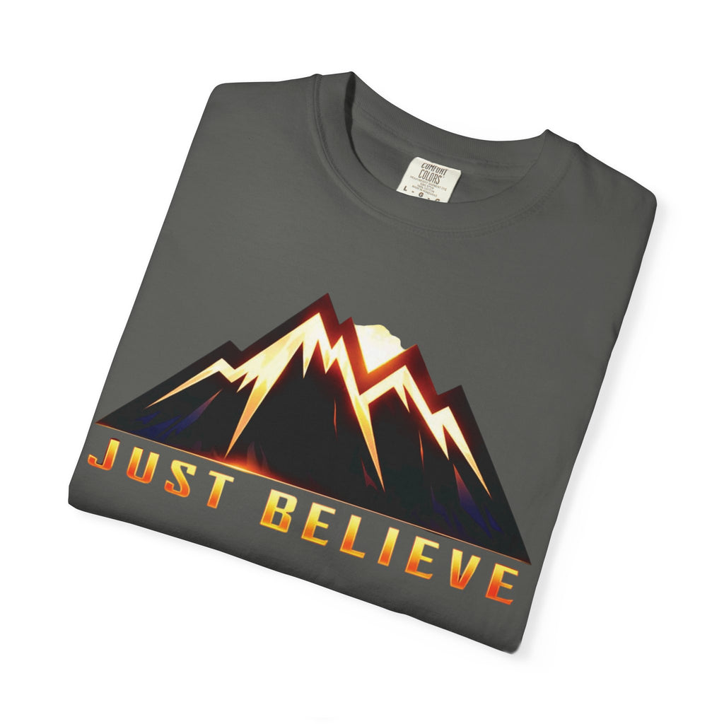 Just Believe Mountain T-Shirt — Inspirational Outdoor Graphic Tee