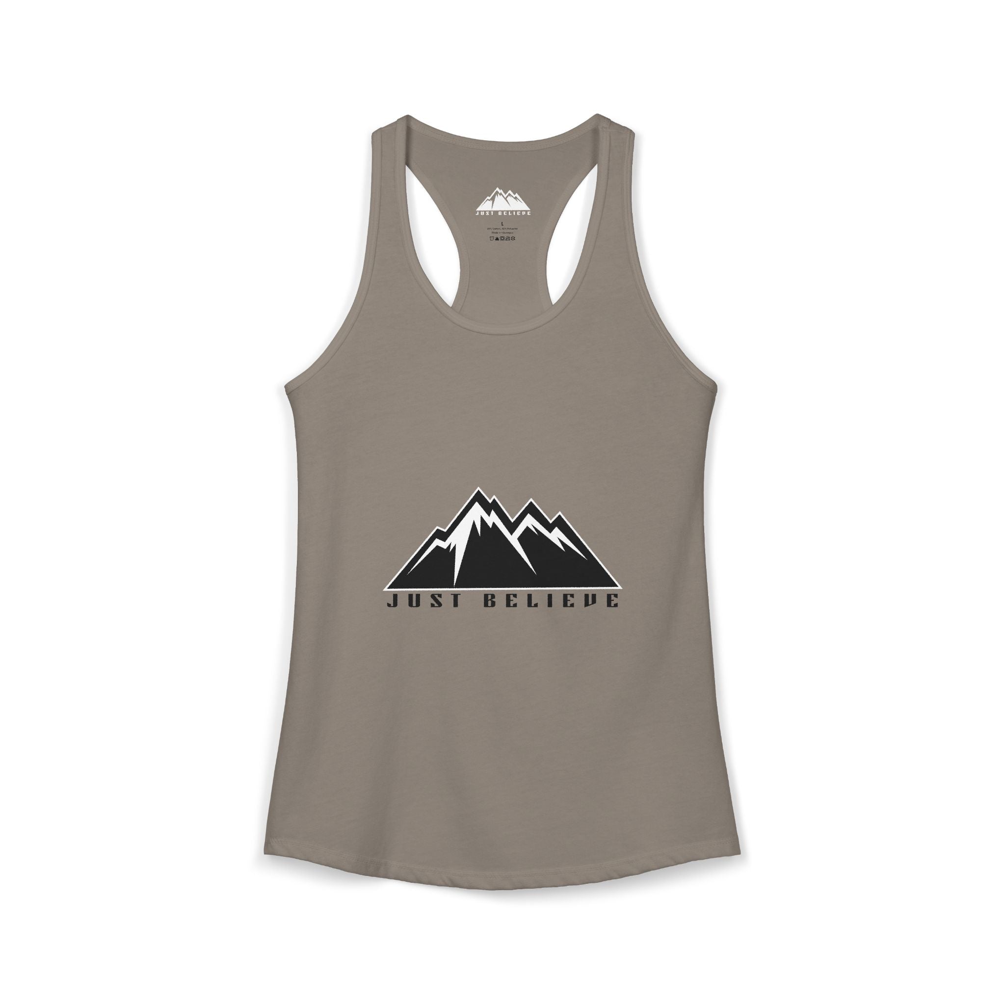 Just Believe Racerback Tank Top — Women's Inspirational Workout Tank