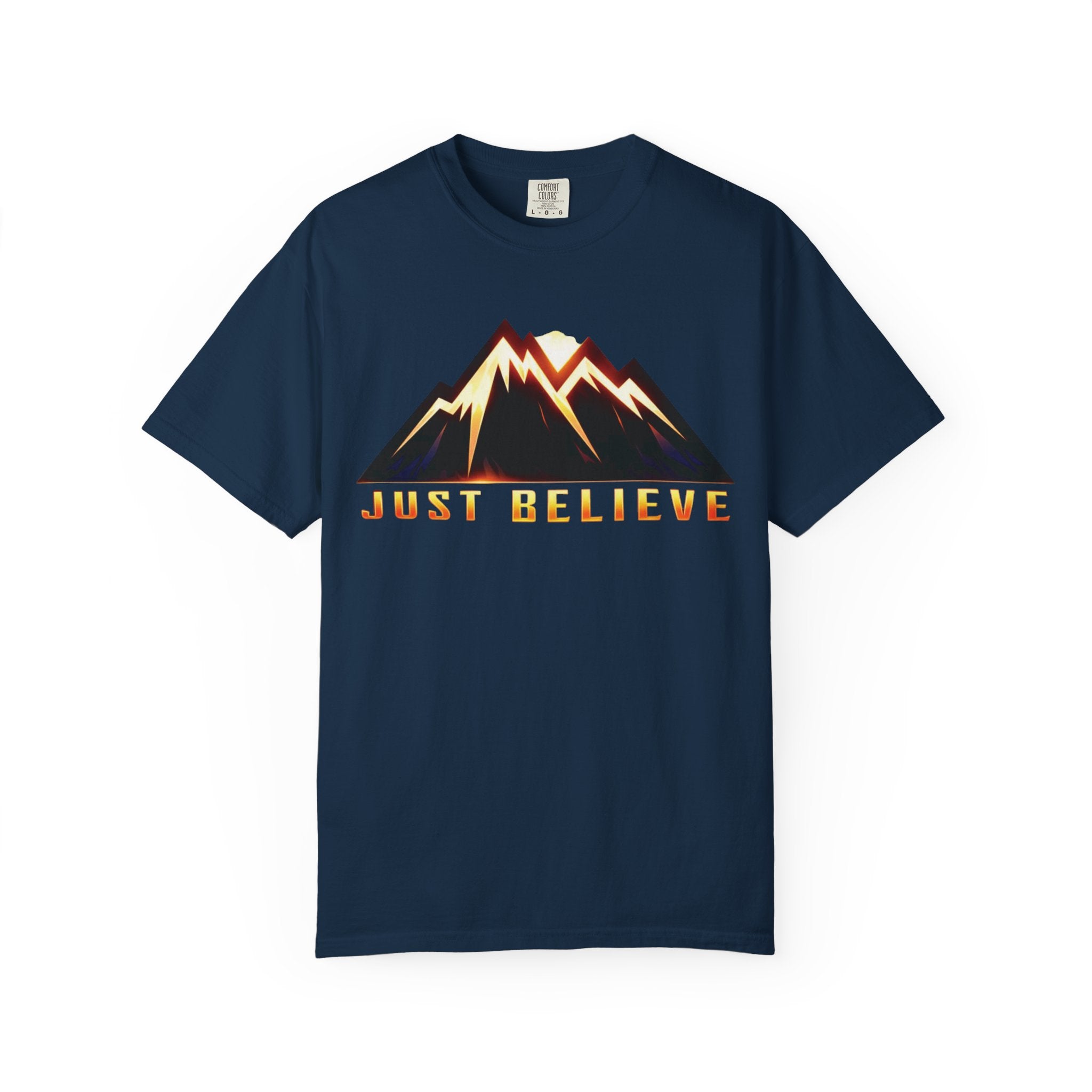 Just Believe Mountain T-Shirt — Inspirational Outdoor Graphic Tee