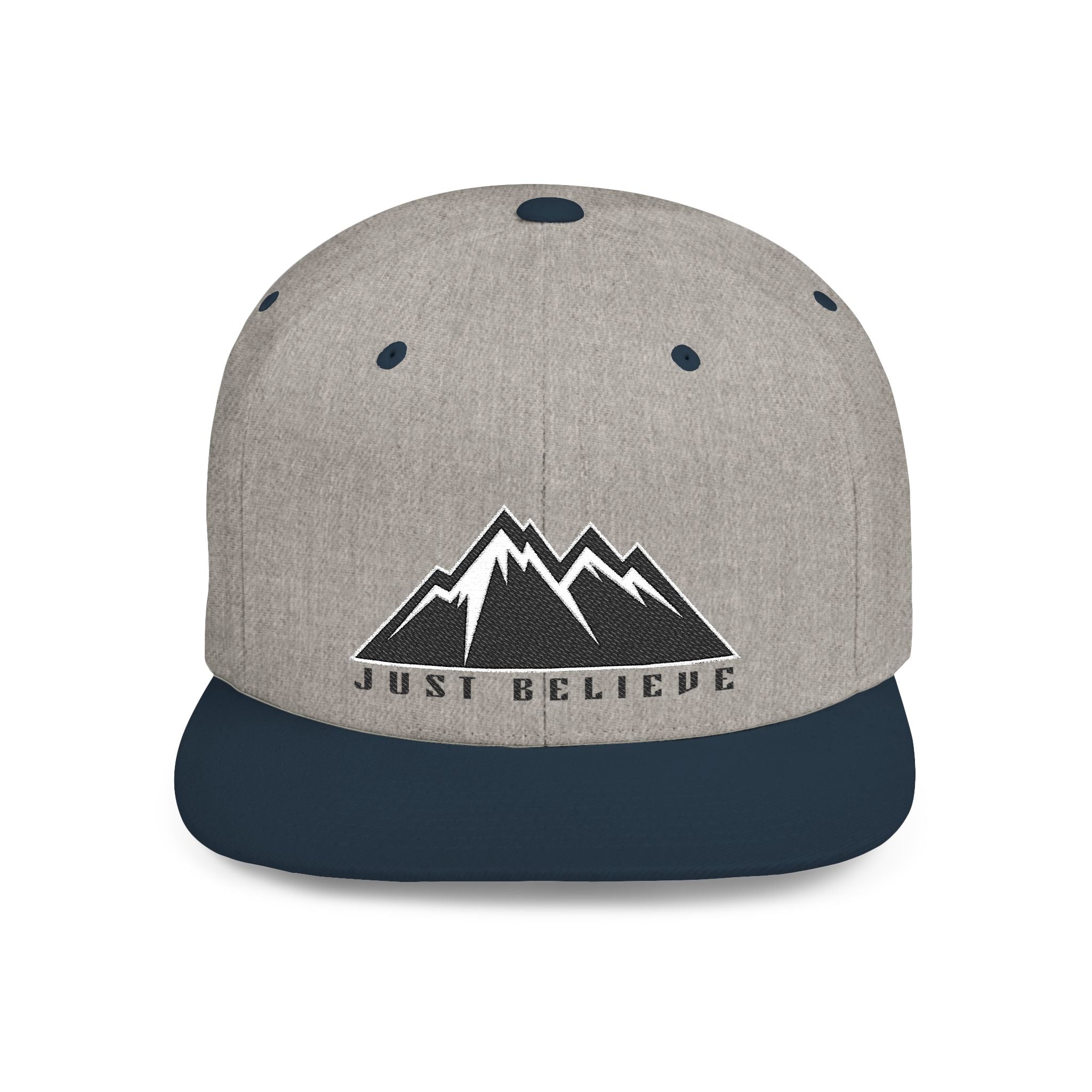 'Just Believe' Snapback Hat – Embroidered Flat Bill Cap