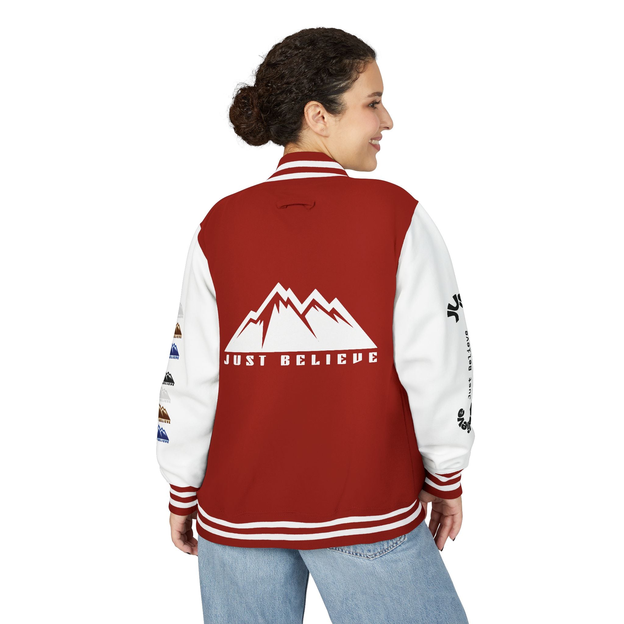Just Believe Mountain Letterman Jacket