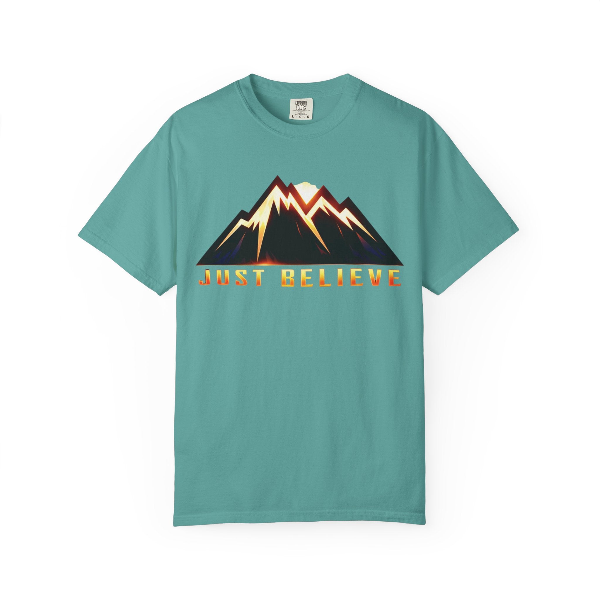 Just Believe Mountain T-Shirt — Inspirational Outdoor Graphic Tee