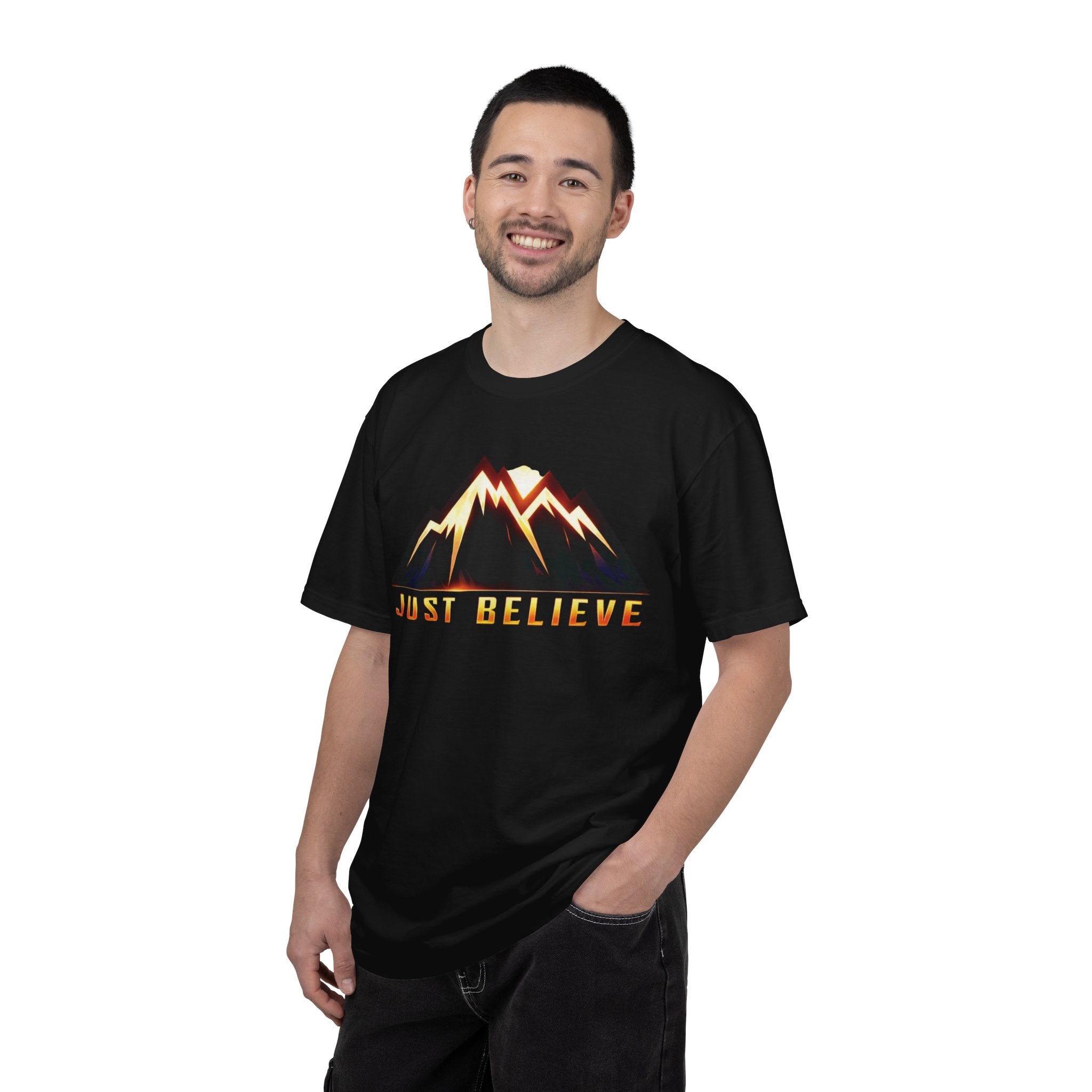Just Believe Mountain T-Shirt — Inspirational Outdoor Graphic Tee