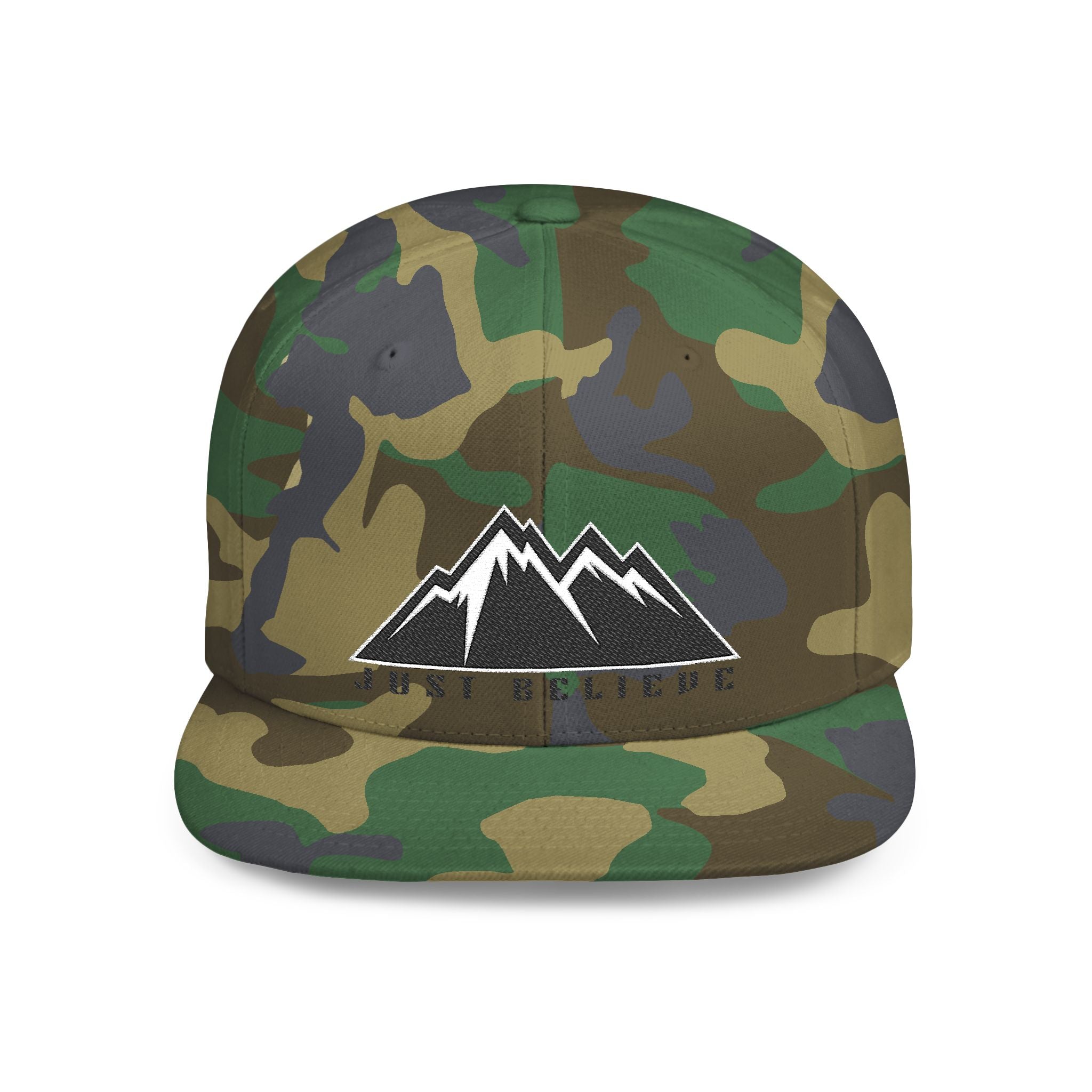'Just Believe' Snapback Hat – Embroidered Flat Bill Cap