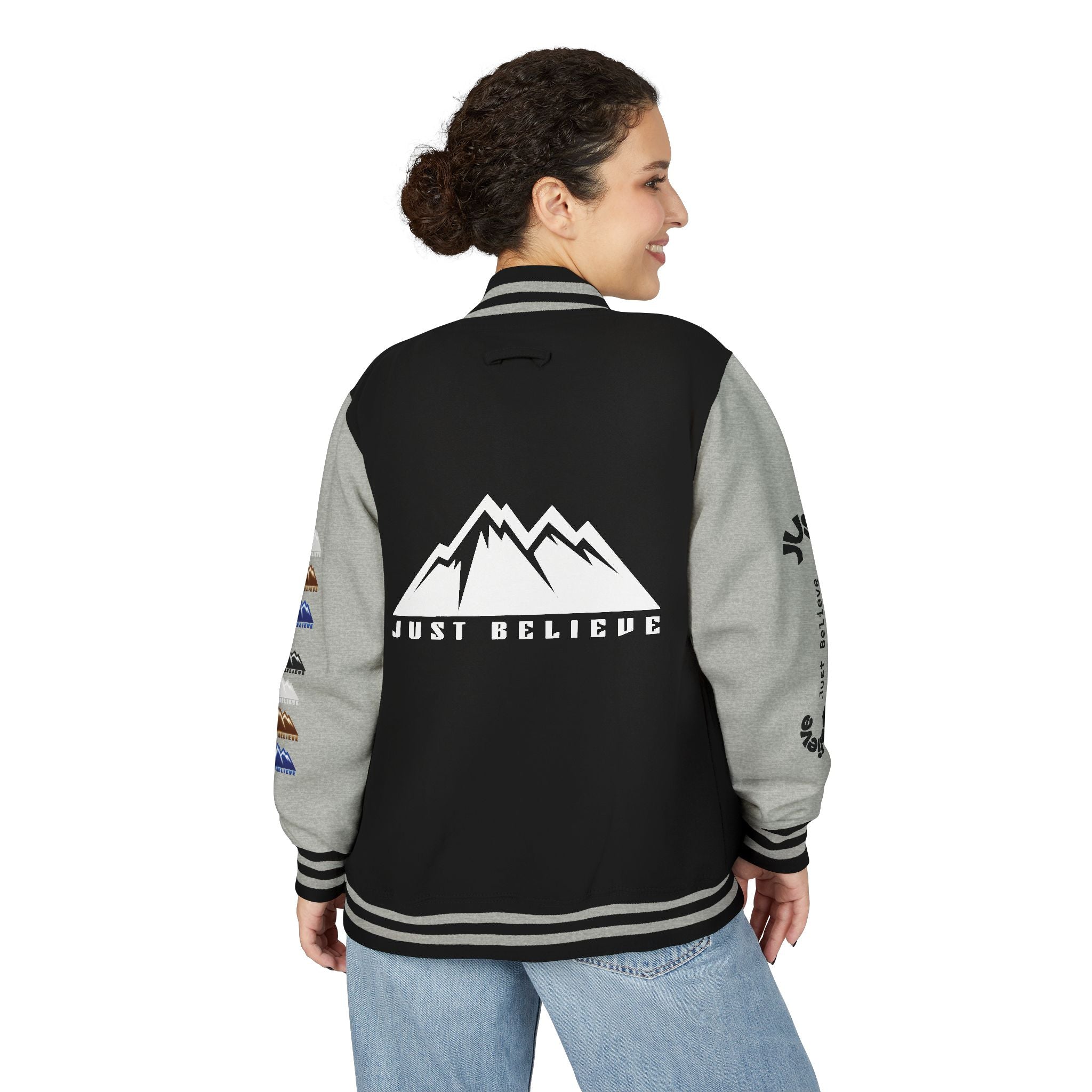Just Believe Mountain Letterman Jacket