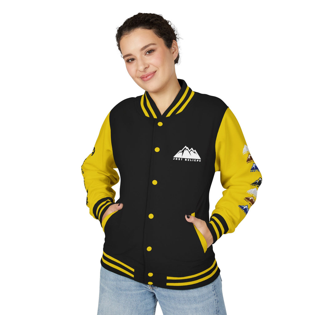 Just Believe Mountain Letterman Jacket