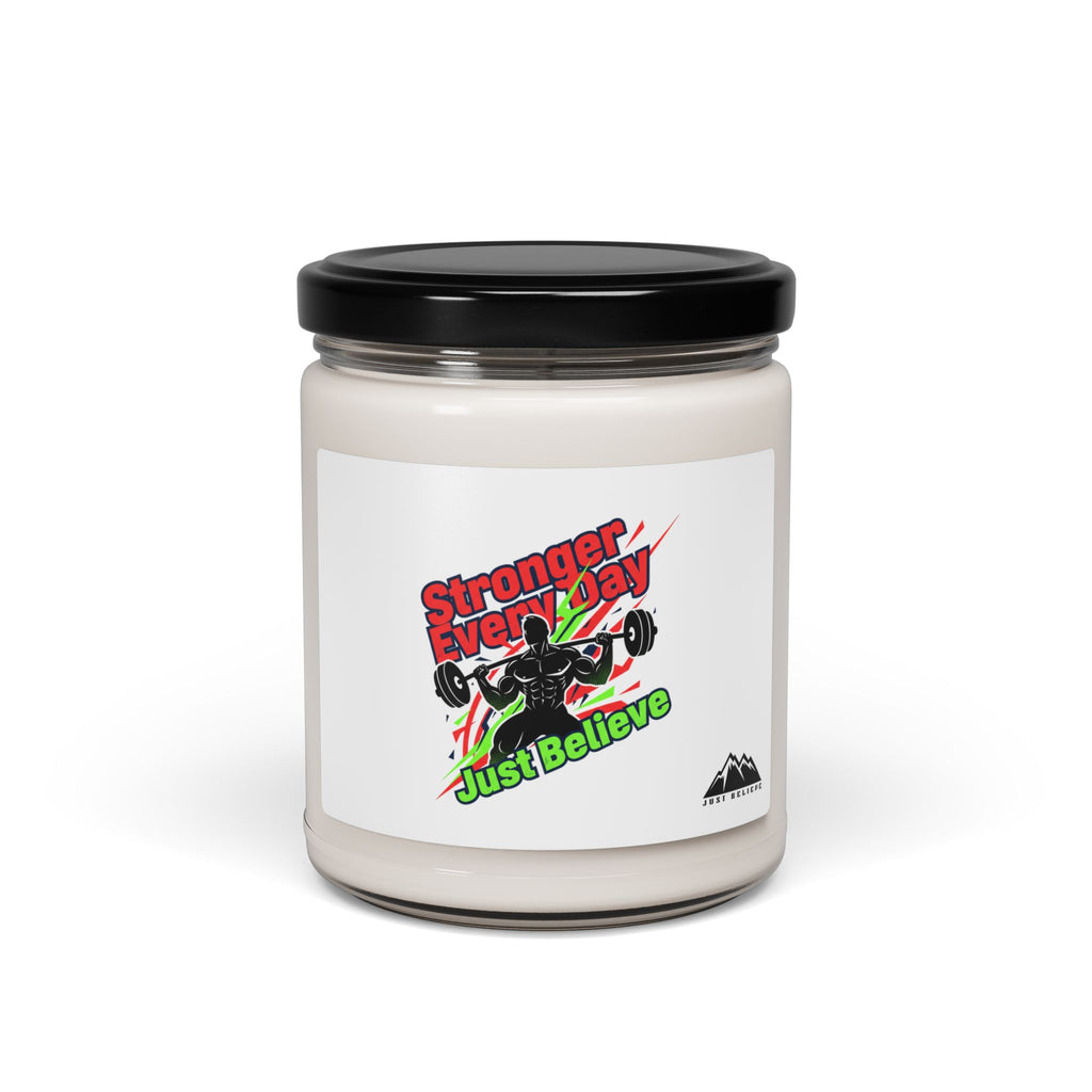 Just Believe Stronger Every Day Scented Candle | Fitness Motivation, Workout Mantra