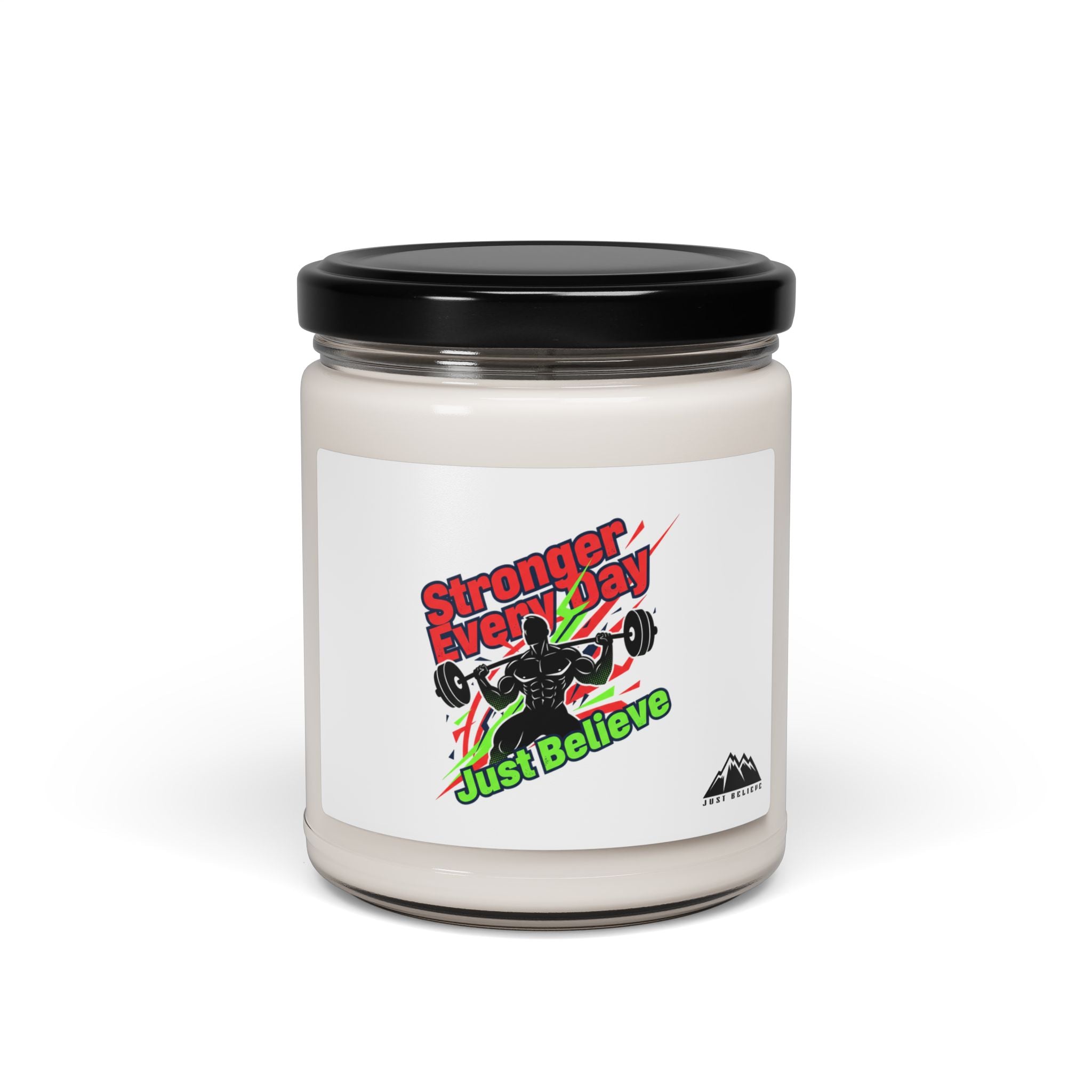 Just Believe Stronger Every Day Scented Candle | Fitness Motivation, Workout Mantra
