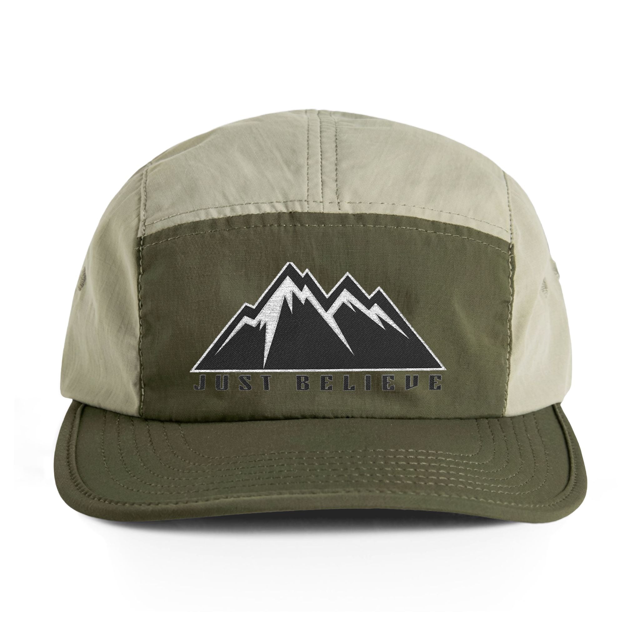 Just Believe Embroidered Mountain Nylon Cap