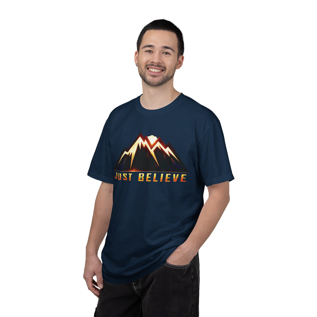Just Believe Mountain T-Shirt — Inspirational Outdoor Graphic Tee
