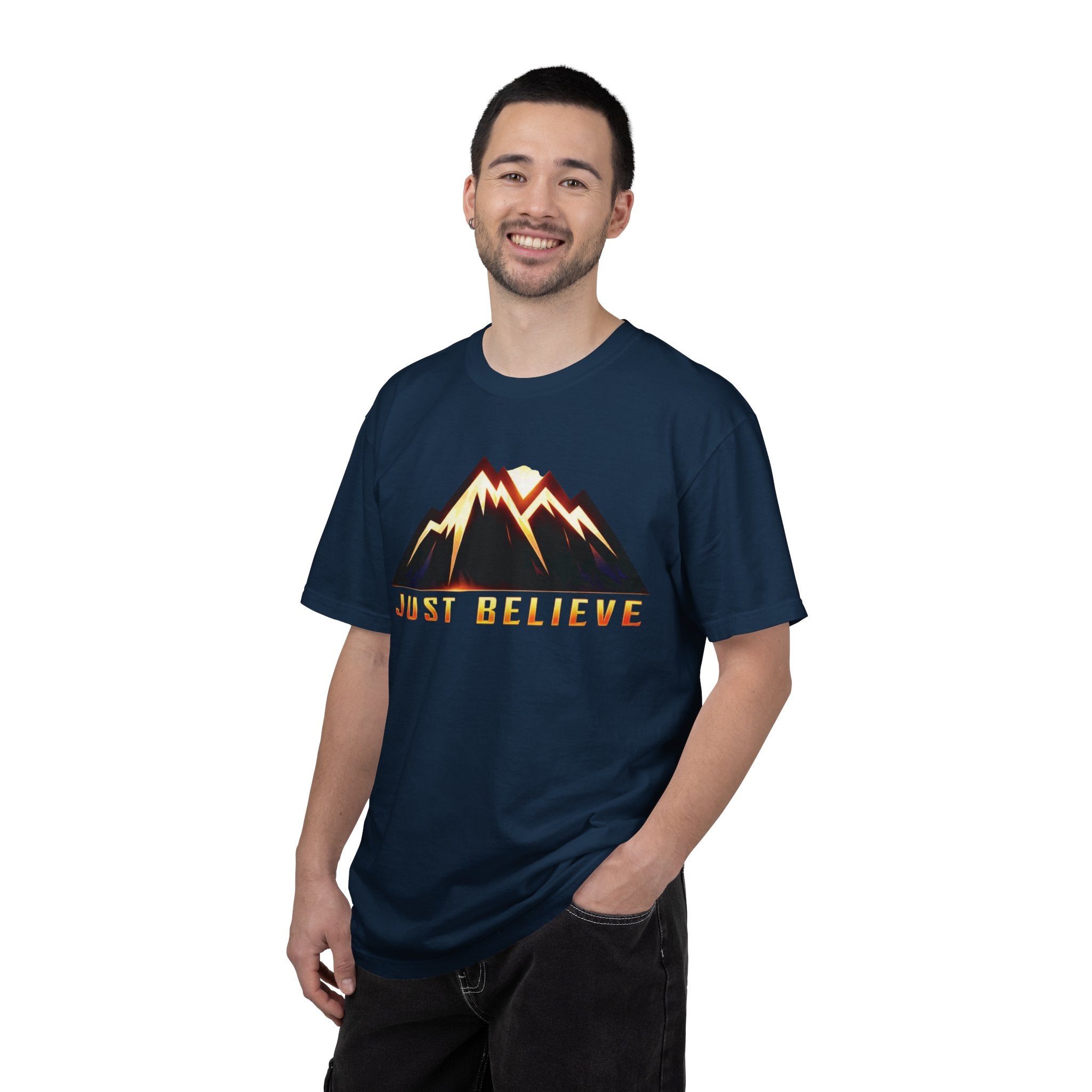 Just Believe Mountain T-Shirt — Inspirational Outdoor Graphic Tee