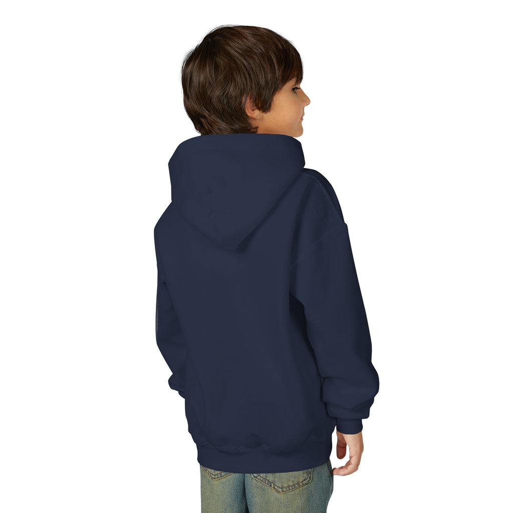 Youth Hoodie - Mountain Logo "Just Breathe" Minimal Outdoor Pullover