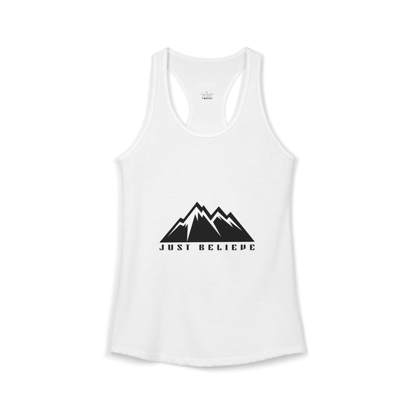 Just Believe Racerback Tank Top — Women's Inspirational Workout Tank