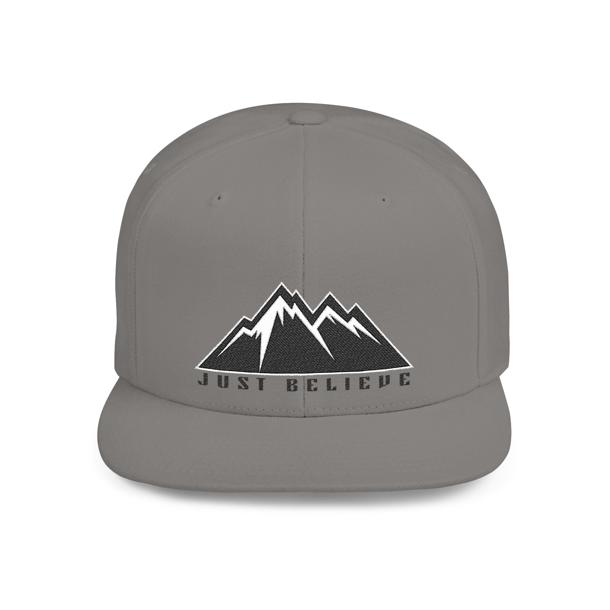 'Just Believe' Snapback Hat – Embroidered Flat Bill Cap