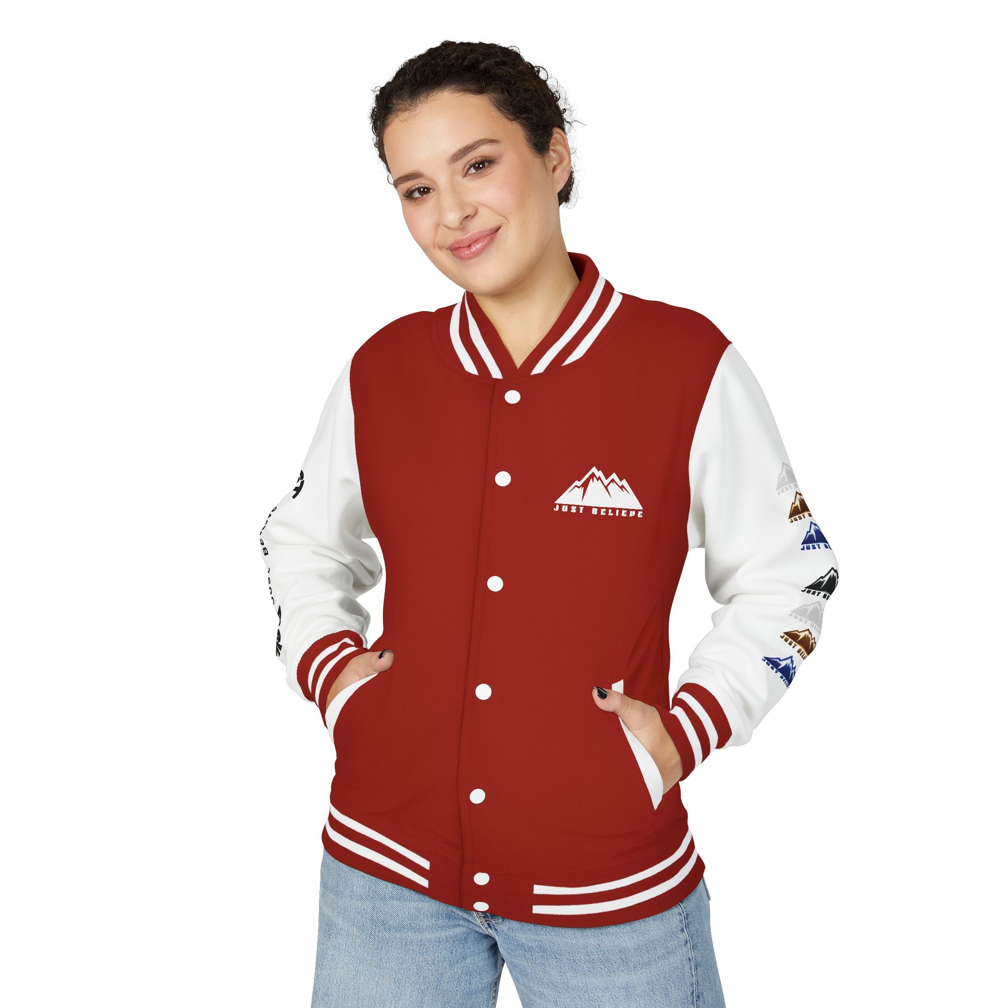 Just Believe Mountain Letterman Jacket