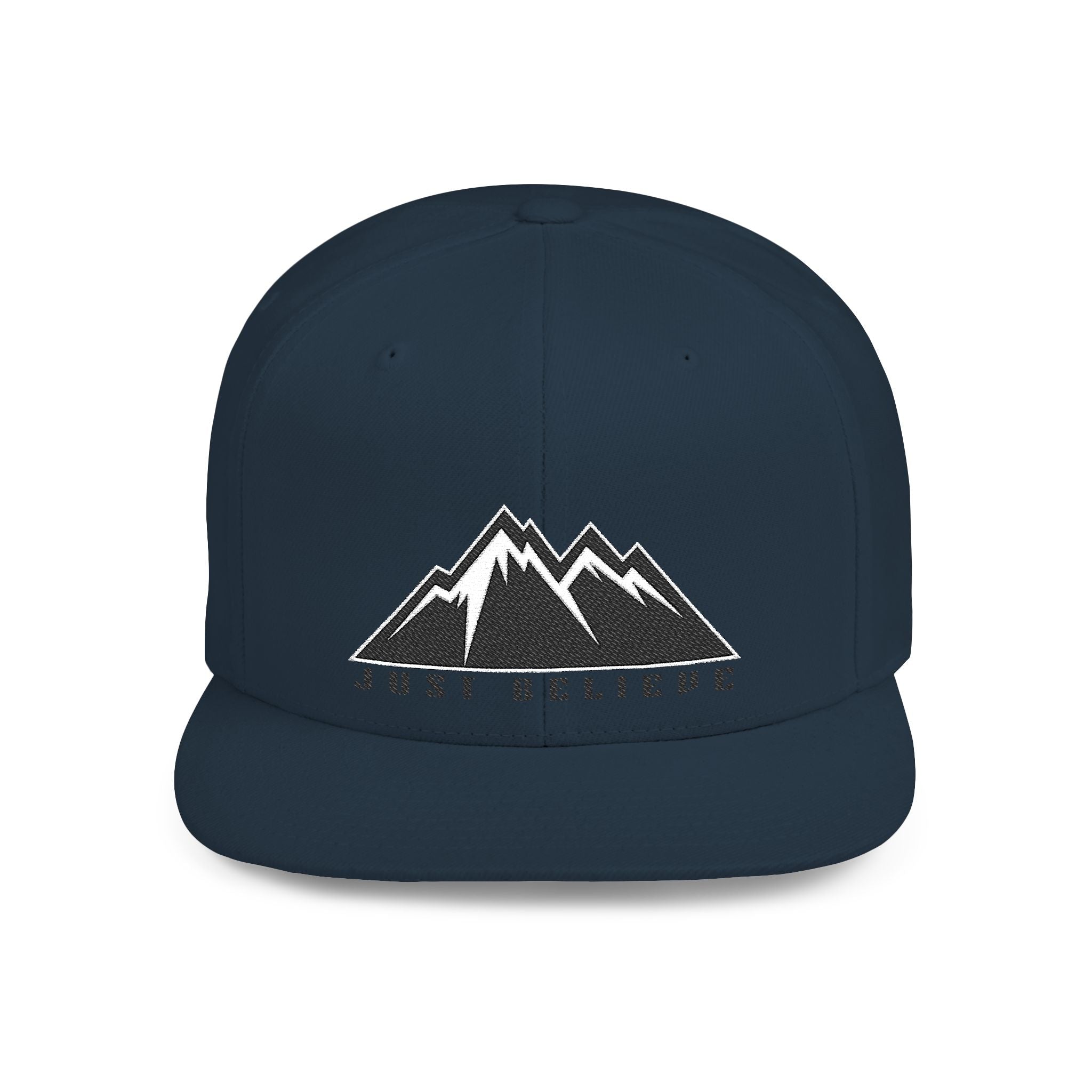 'Just Believe' Snapback Hat – Embroidered Flat Bill Cap