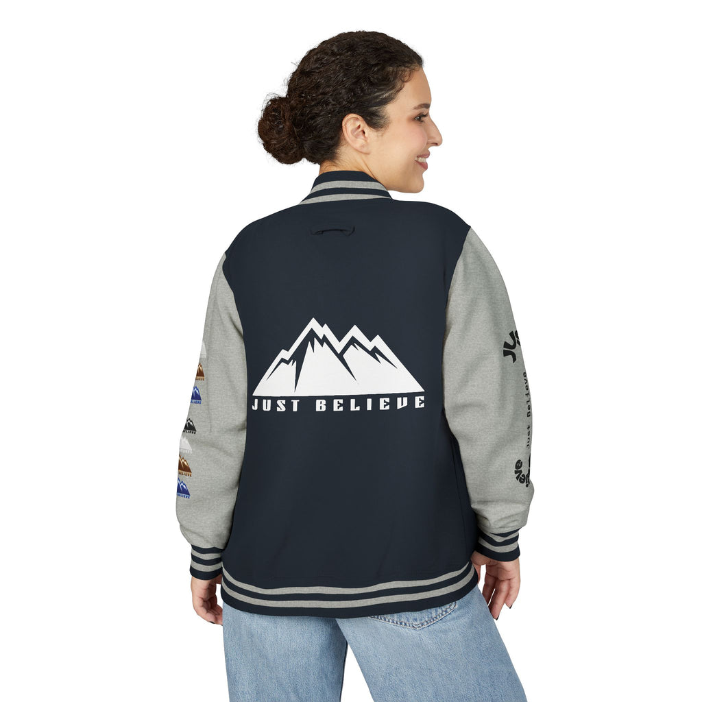 Just Believe Mountain Letterman Jacket
