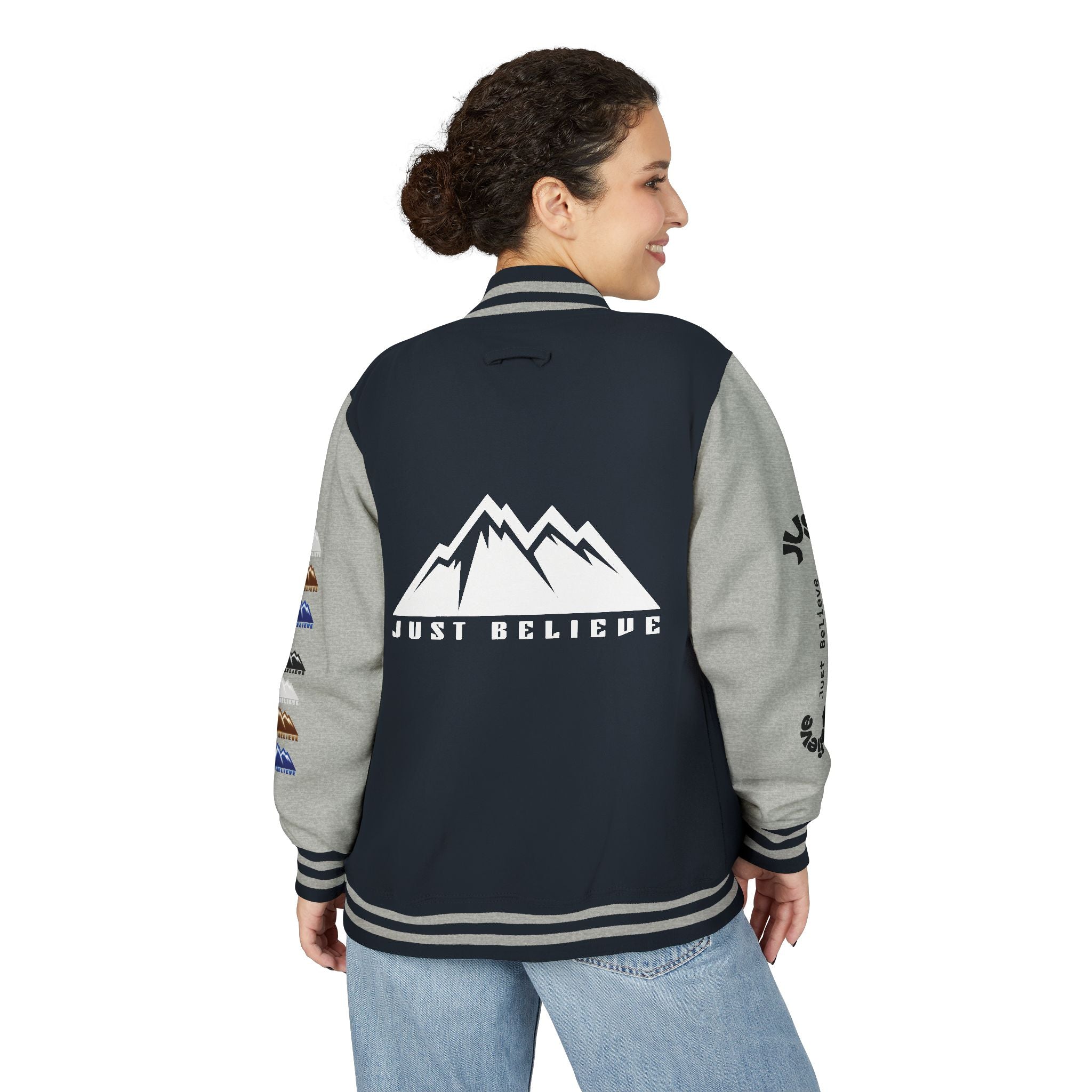 Just Believe Mountain Letterman Jacket