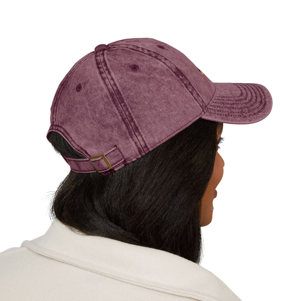 Just Believe Embroidered Vintage Mountain Cap — Red Dad Hat