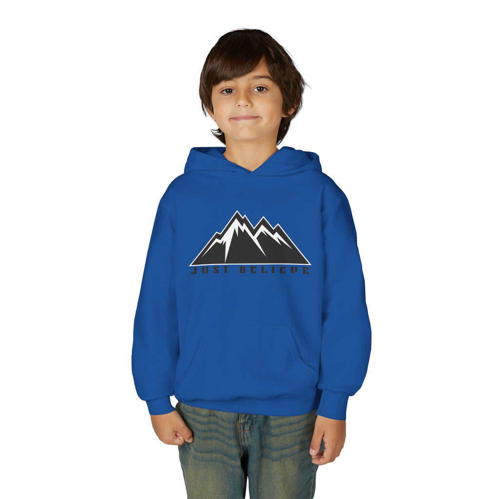 JustBelieve Hoodie Youth Hooded Sweatshirt | Inspirational Faith Design