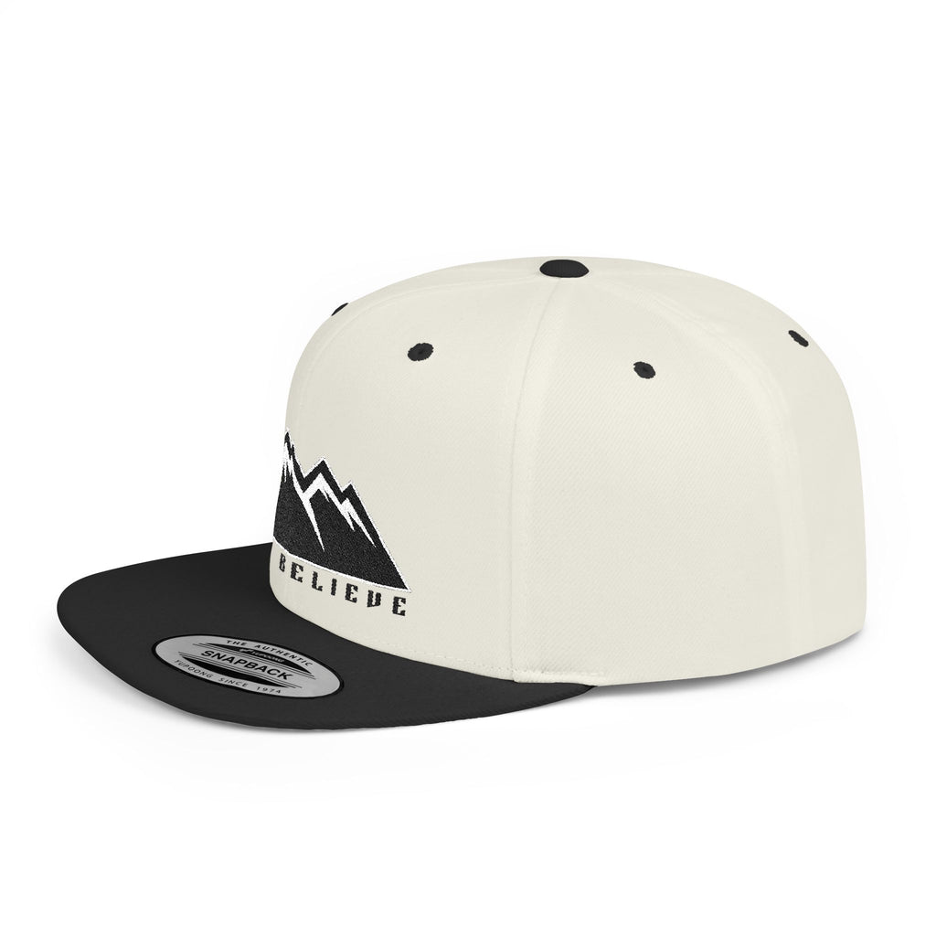 'Just Believe' Snapback Hat – Embroidered Flat Bill Cap