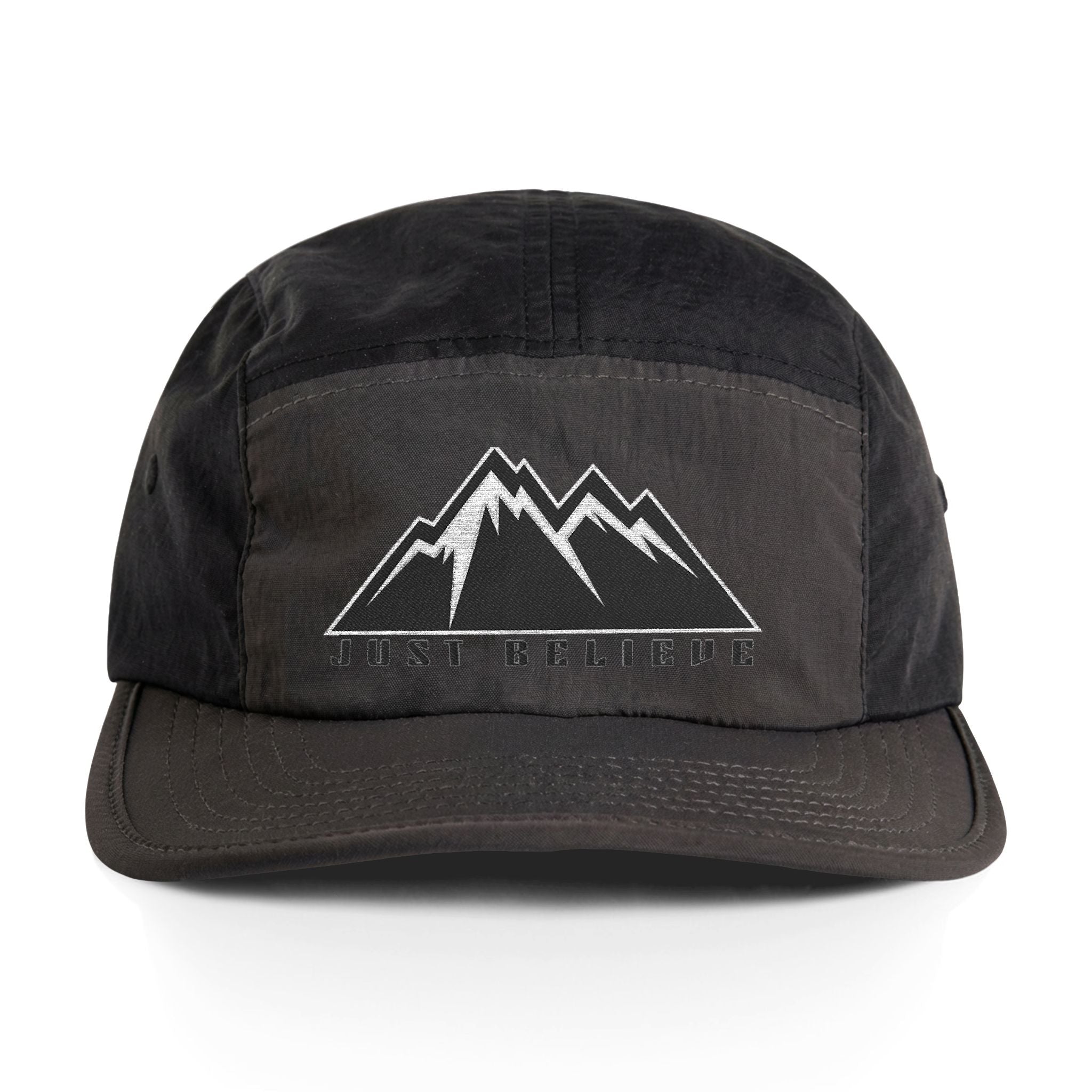 Just Believe Embroidered Mountain Nylon Cap