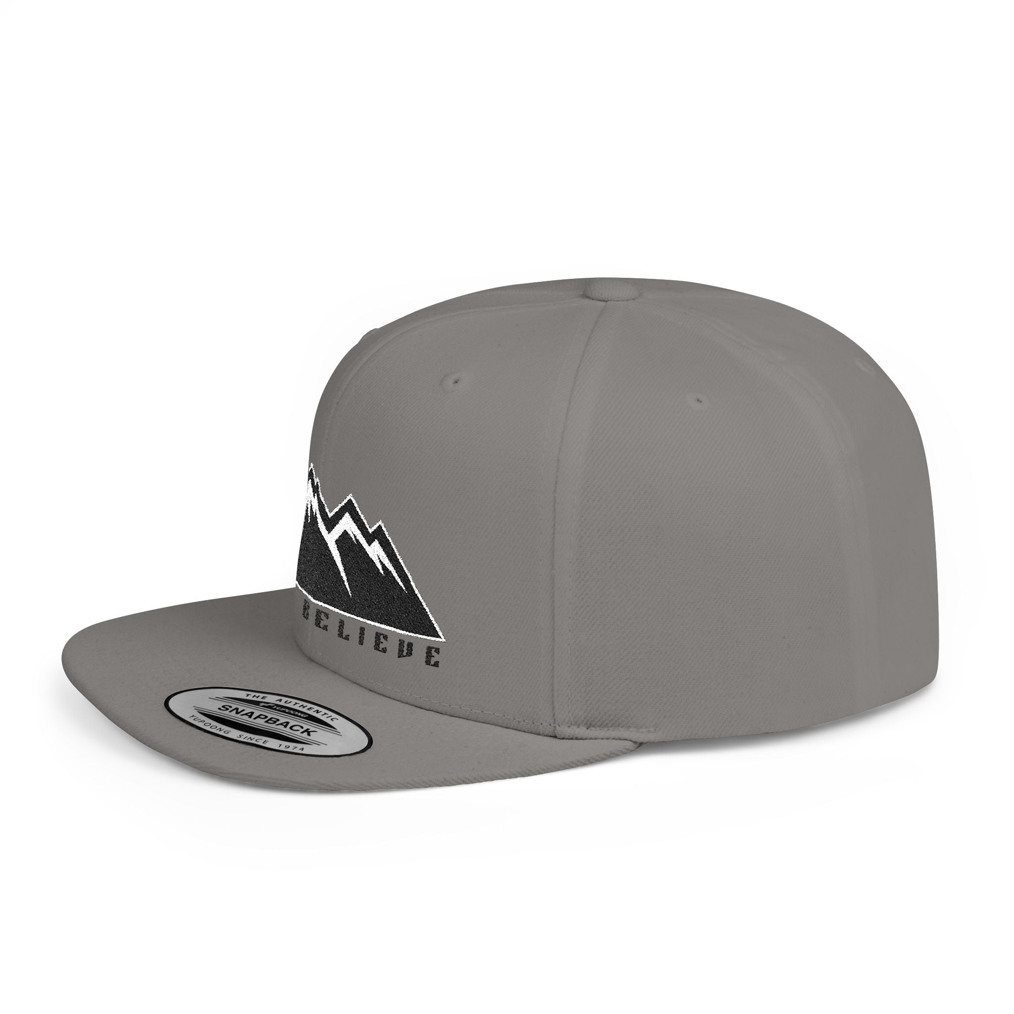 'Just Believe' Snapback Hat – Embroidered Flat Bill Cap