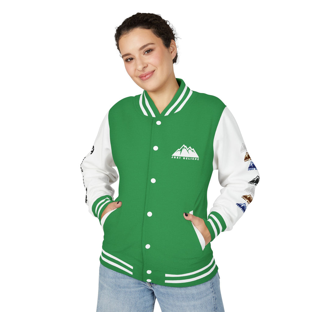 Just Believe Mountain Letterman Jacket