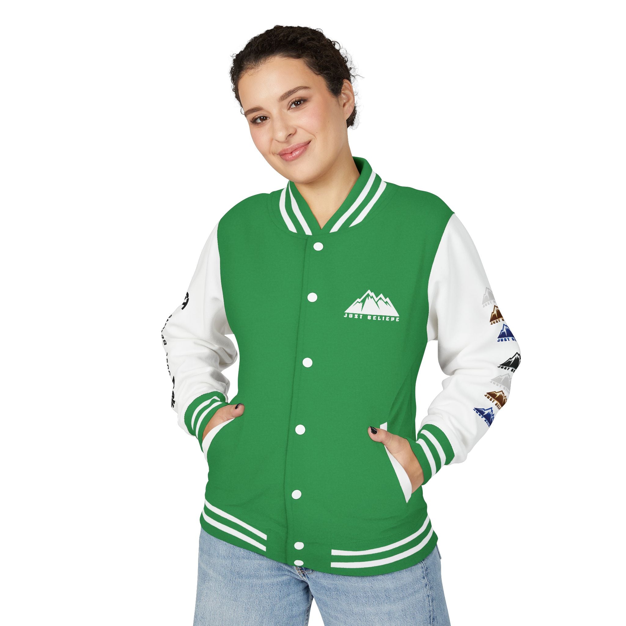 Just Believe Mountain Letterman Jacket