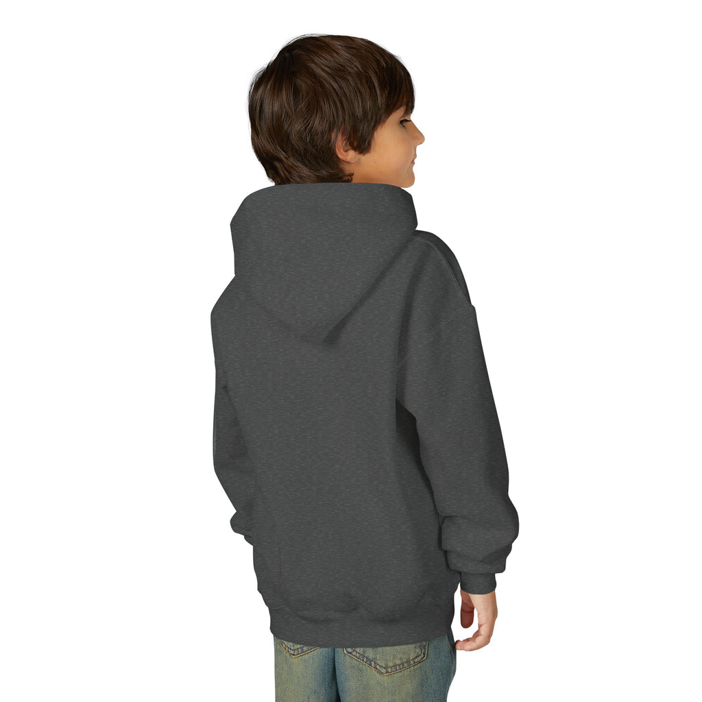 Youth Hoodie - Mountain Logo "Just Breathe" Minimal Outdoor Pullover
