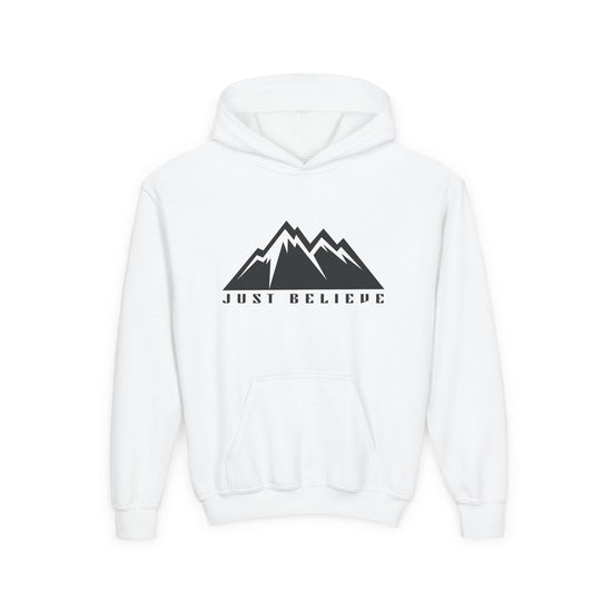 JustBelieve Hoodie Youth Hooded Sweatshirt | Inspirational Faith Design