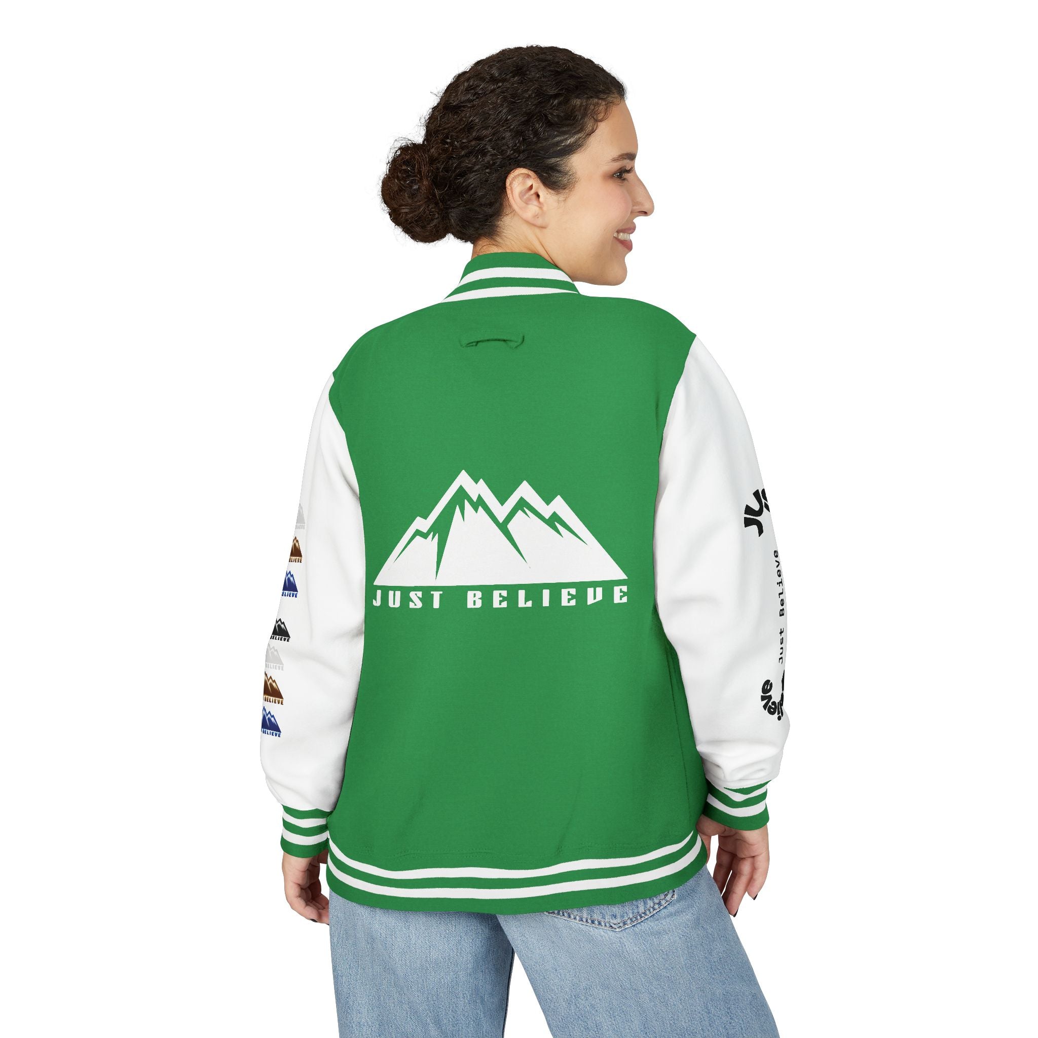 Just Believe Mountain Letterman Jacket
