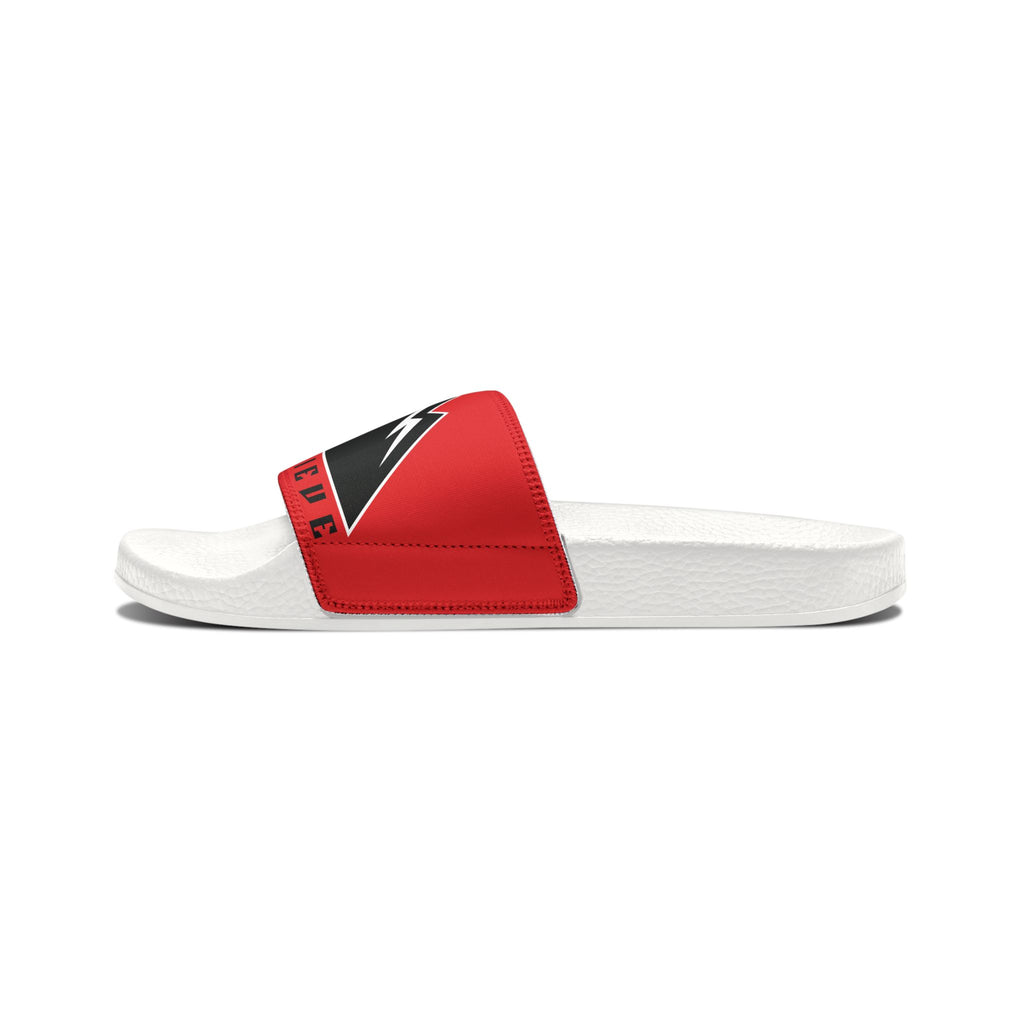 Just Believe Men's Removable-Strap Slide Sandals — Bold Red Mountain Logo
