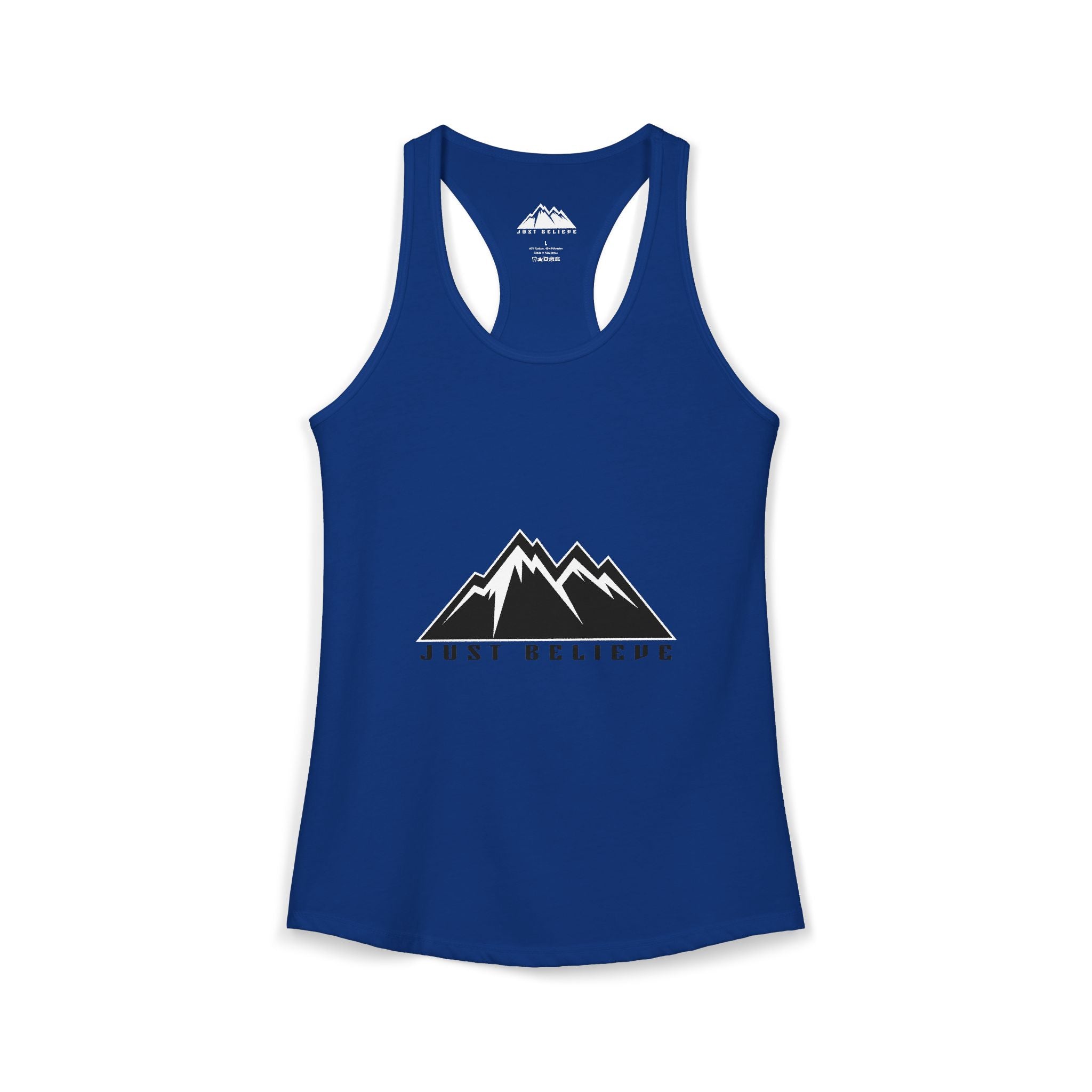 Just Believe Racerback Tank Top — Women's Inspirational Workout Tank