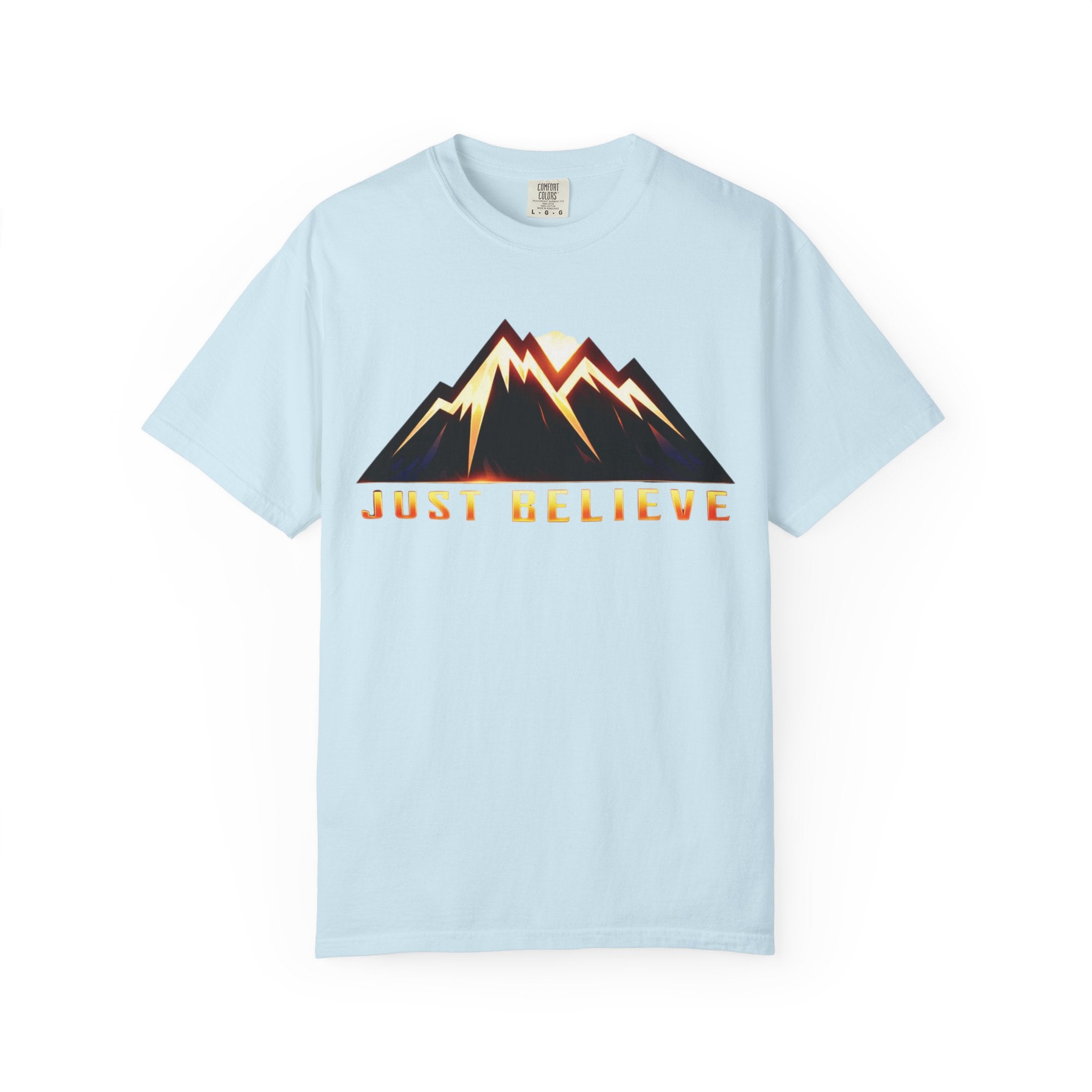 Just Believe Mountain T-Shirt — Inspirational Outdoor Graphic Tee