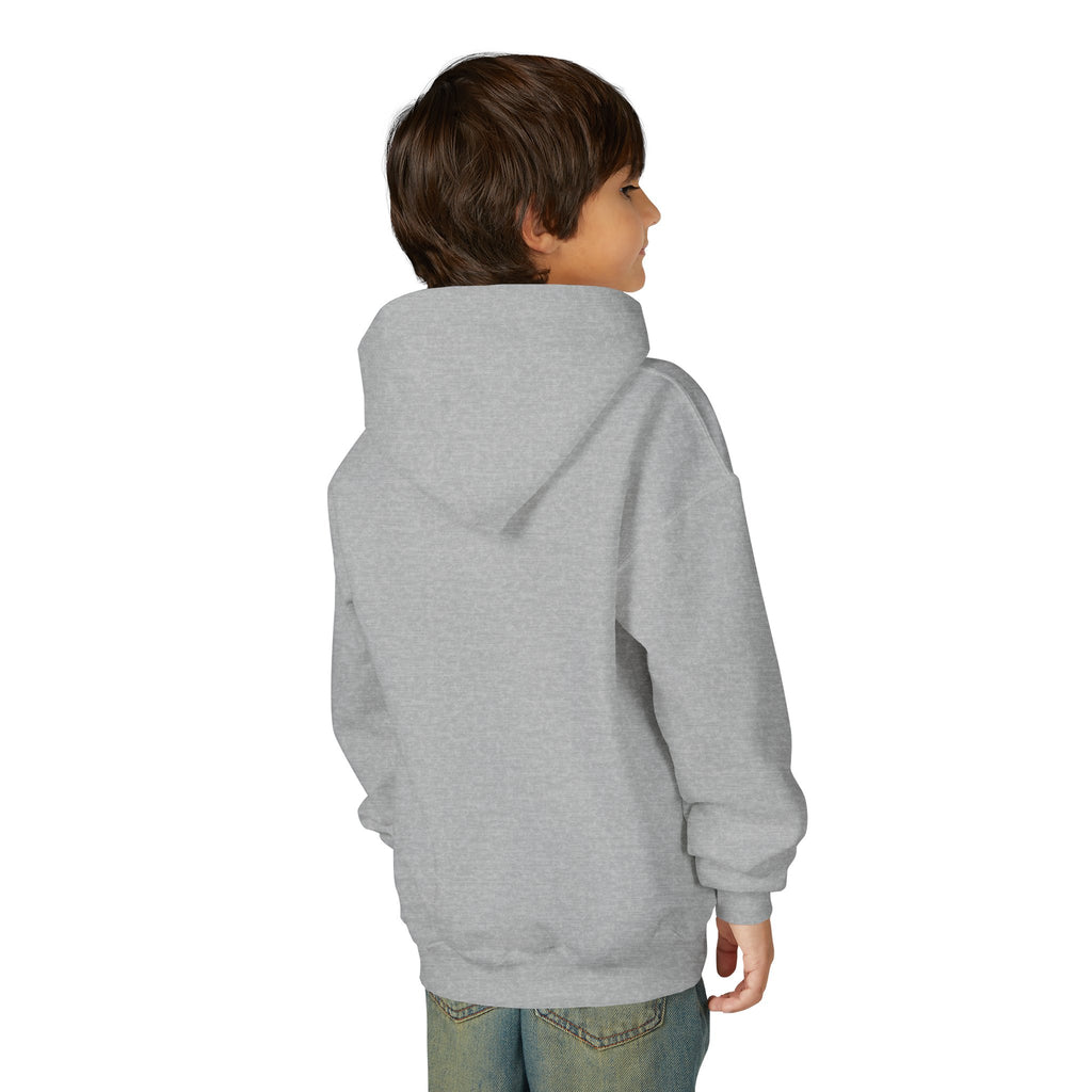 Youth Hoodie - Mountain Logo "Just Breathe" Minimal Outdoor Pullover
