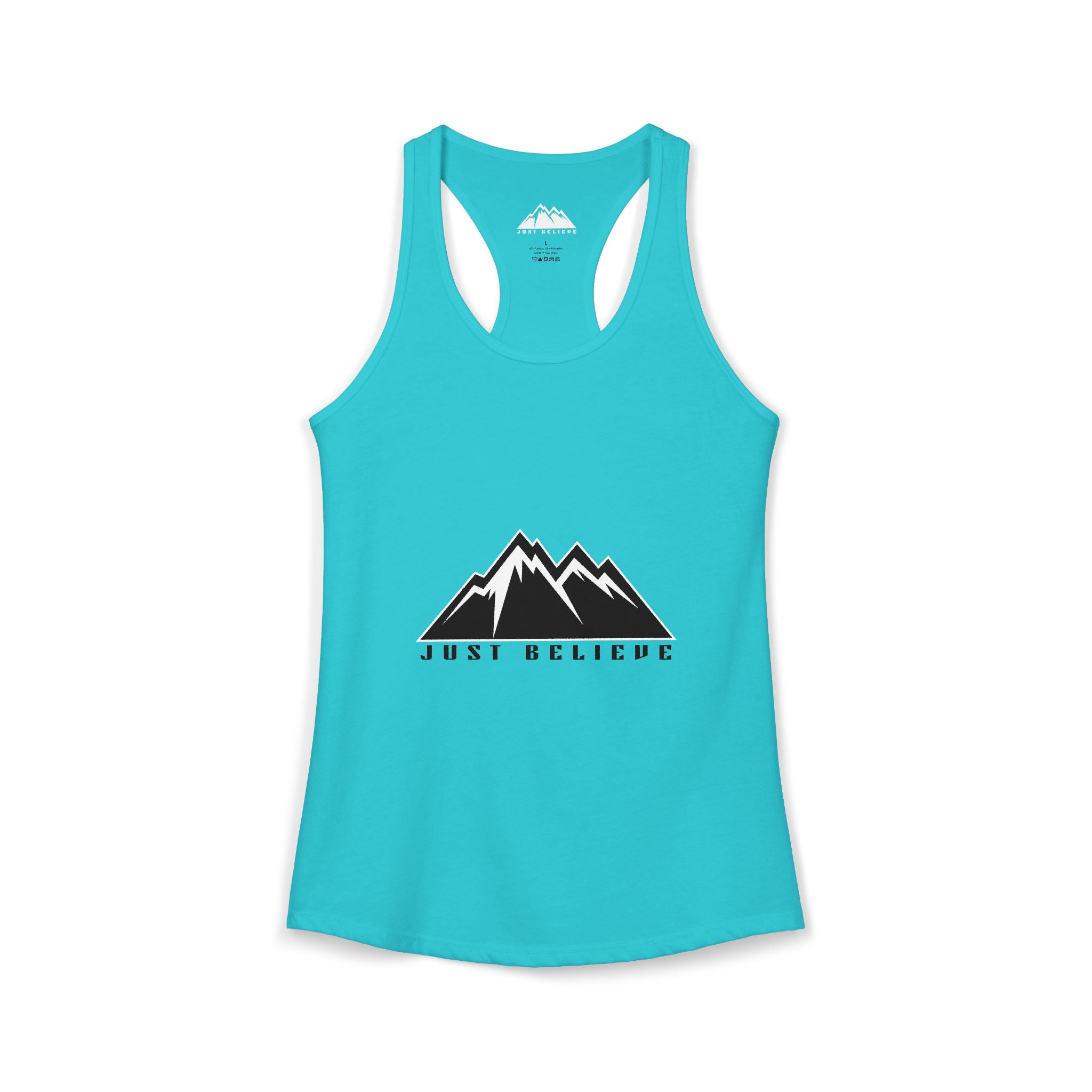 Just Believe Racerback Tank Top — Women's Inspirational Workout Tank