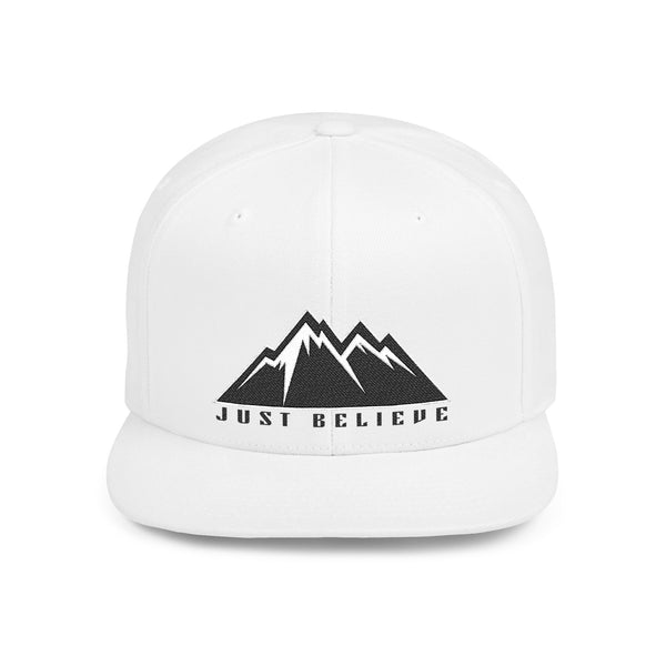 'Just Believe' Snapback Hat – Embroidered Flat Bill Cap