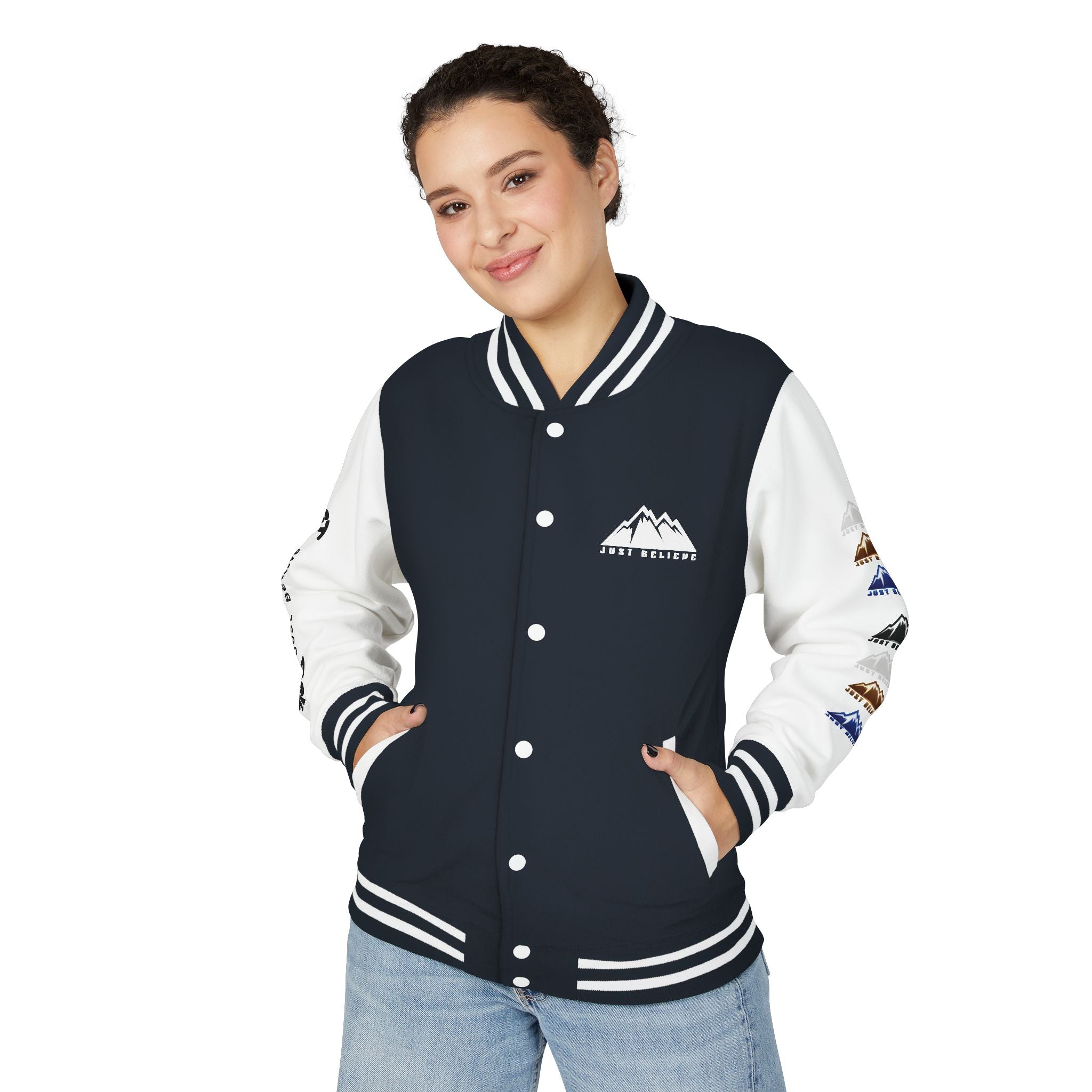 Just Believe Mountain Letterman Jacket